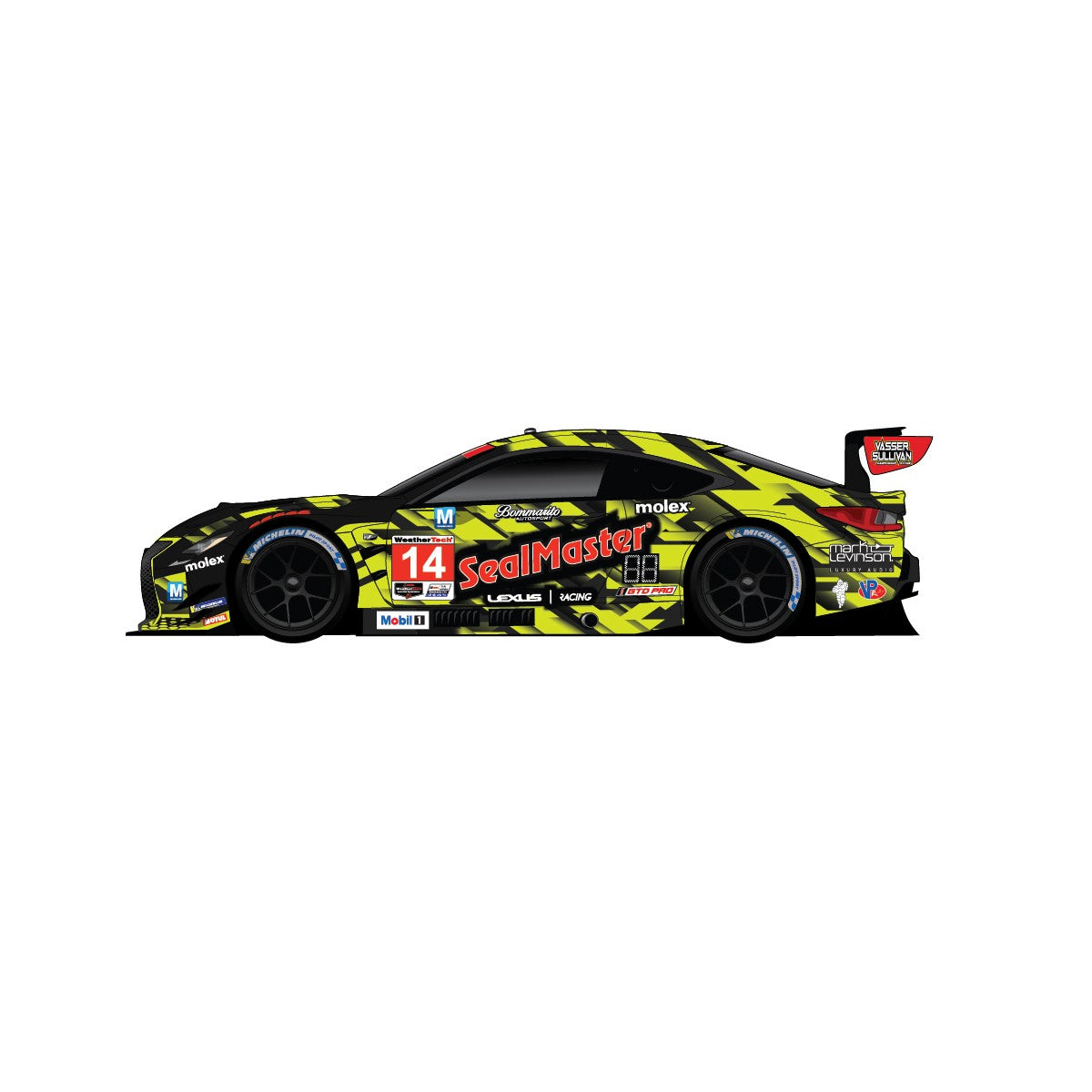 Vasser Sullivan #14 Car Lapel Pin