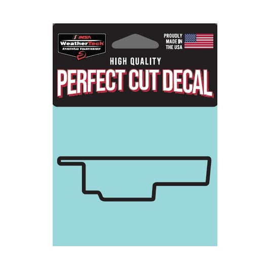 Detroit Track Outline Decal - Black