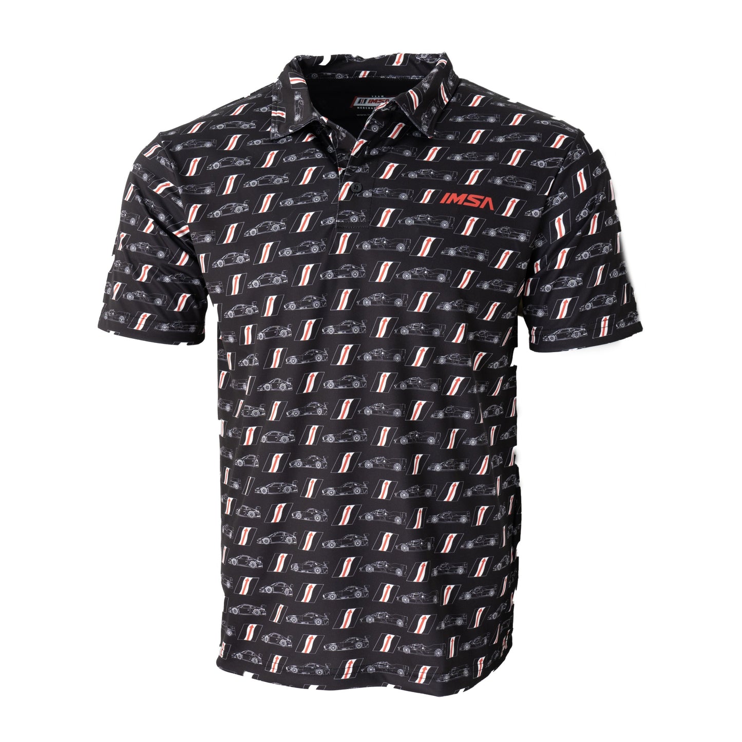 IMSA Apex and Cars Printed Polo - Black