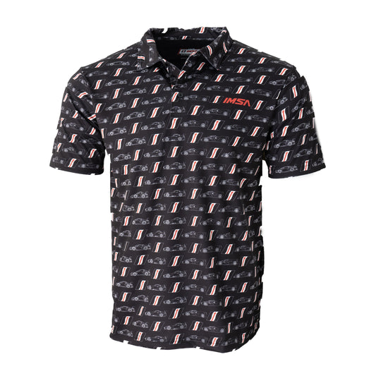 IMSA Apex and Cars Printed Polo - Black
