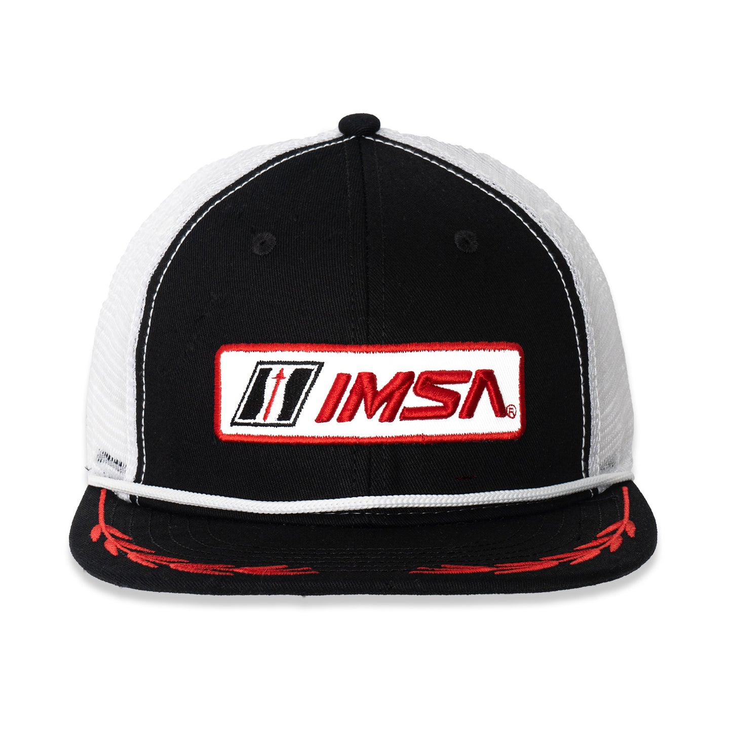 IMSA Flatbill Snapback Hat - Black / White