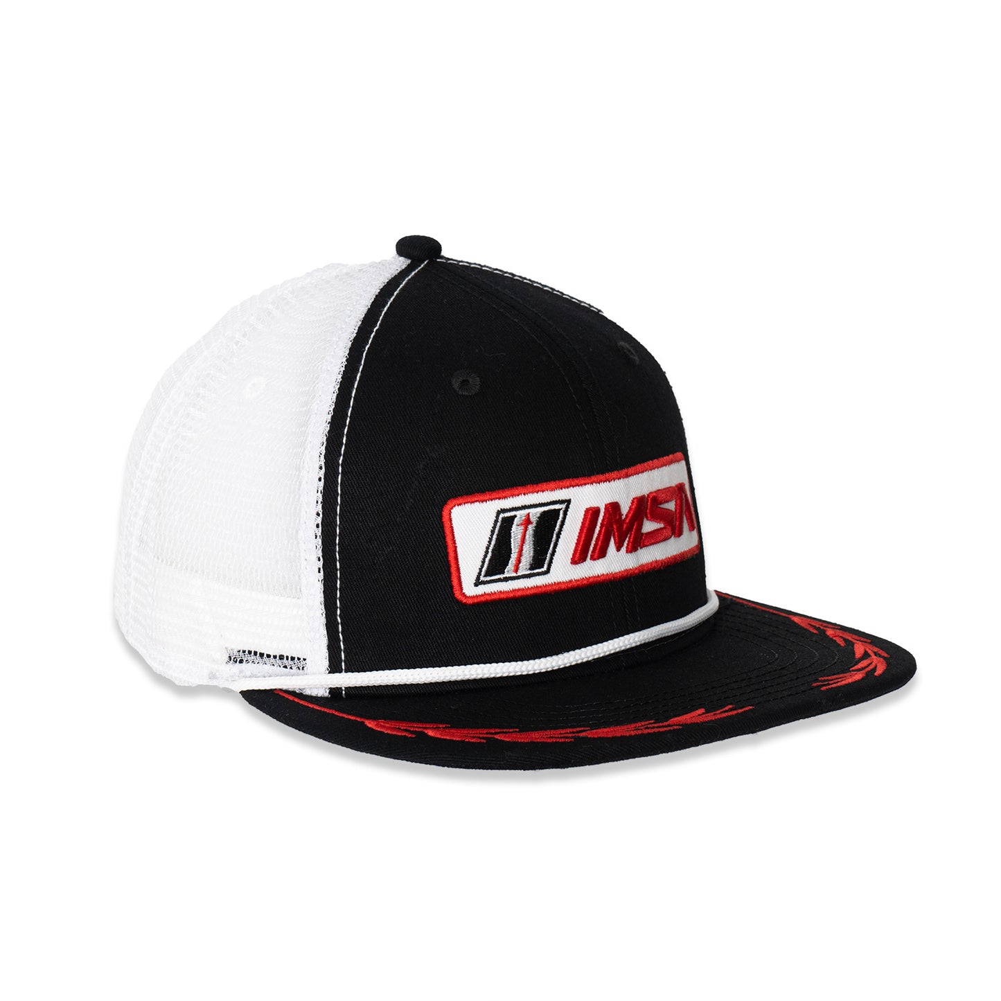 IMSA Flatbill Snapback Hat - Black / White