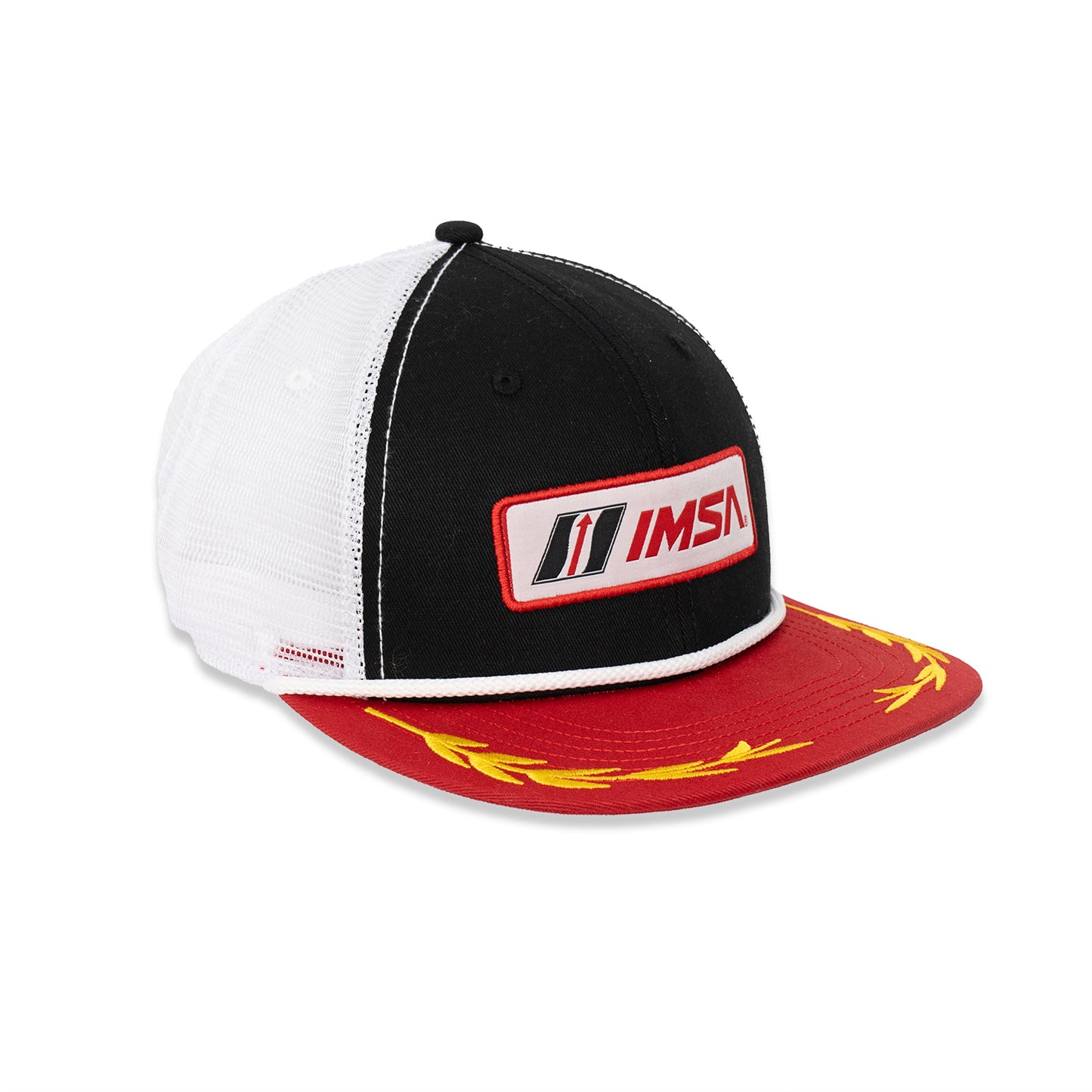 IMSA Flatbill Snapback Hat - Black/Red/White