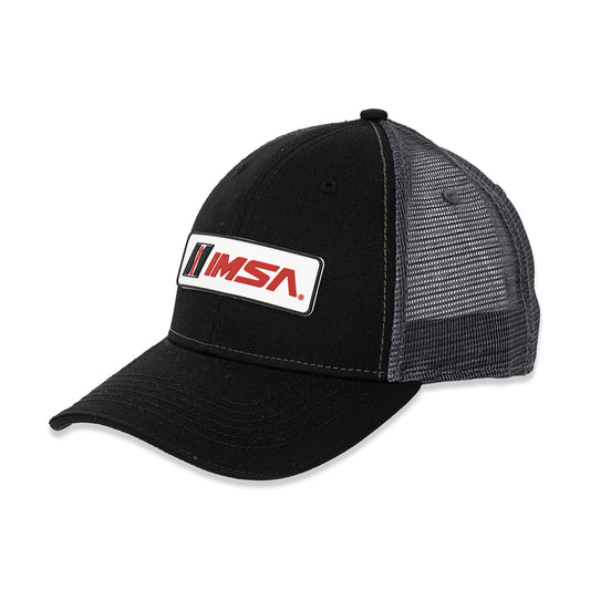 IMSA Trucker Hat with Rubber Patch - Black/Charcoal