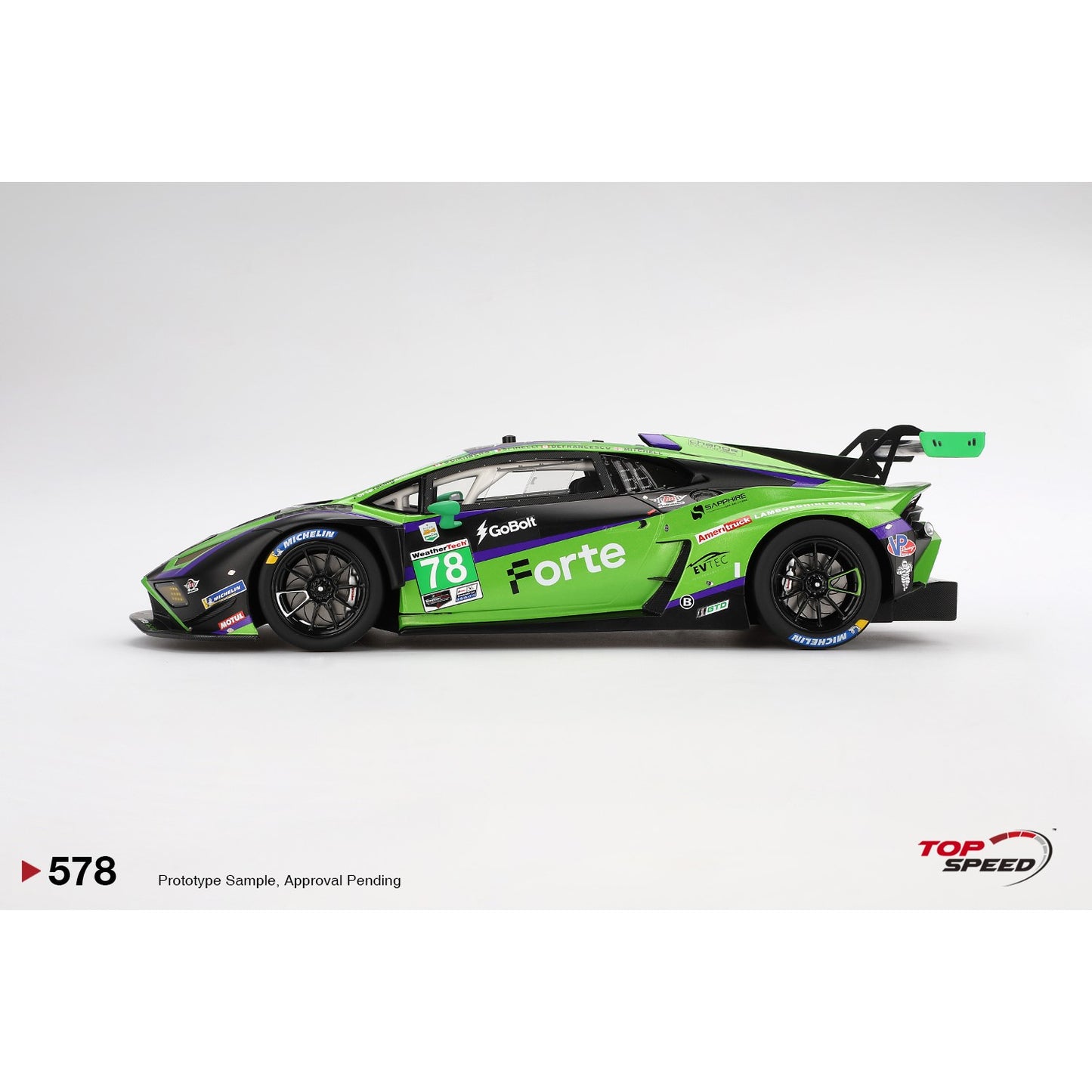 1/18 Lamborghini Huracán GT3 EVO2 #78 Forte Racing 2024 Rolex 24
