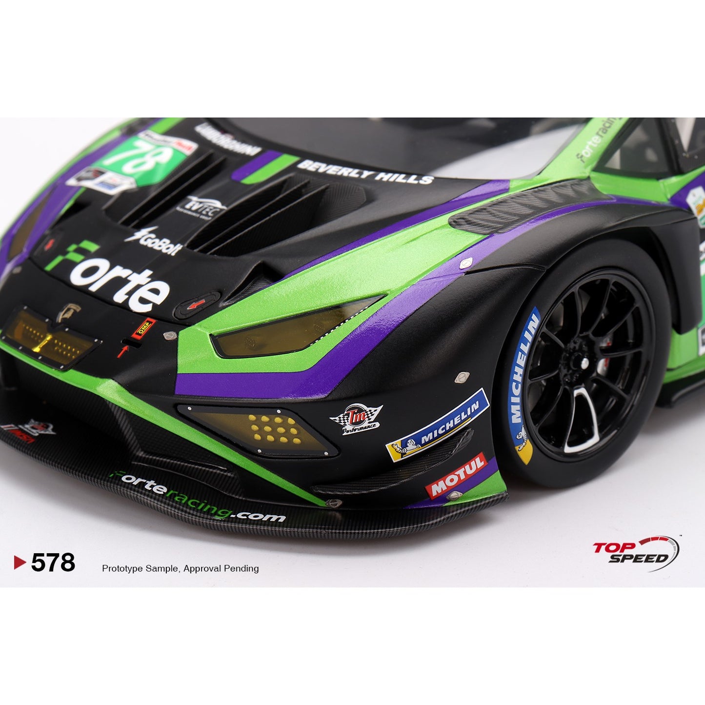 1/18 Lamborghini Huracán GT3 EVO2 #78 Forte Racing 2024 Rolex 24