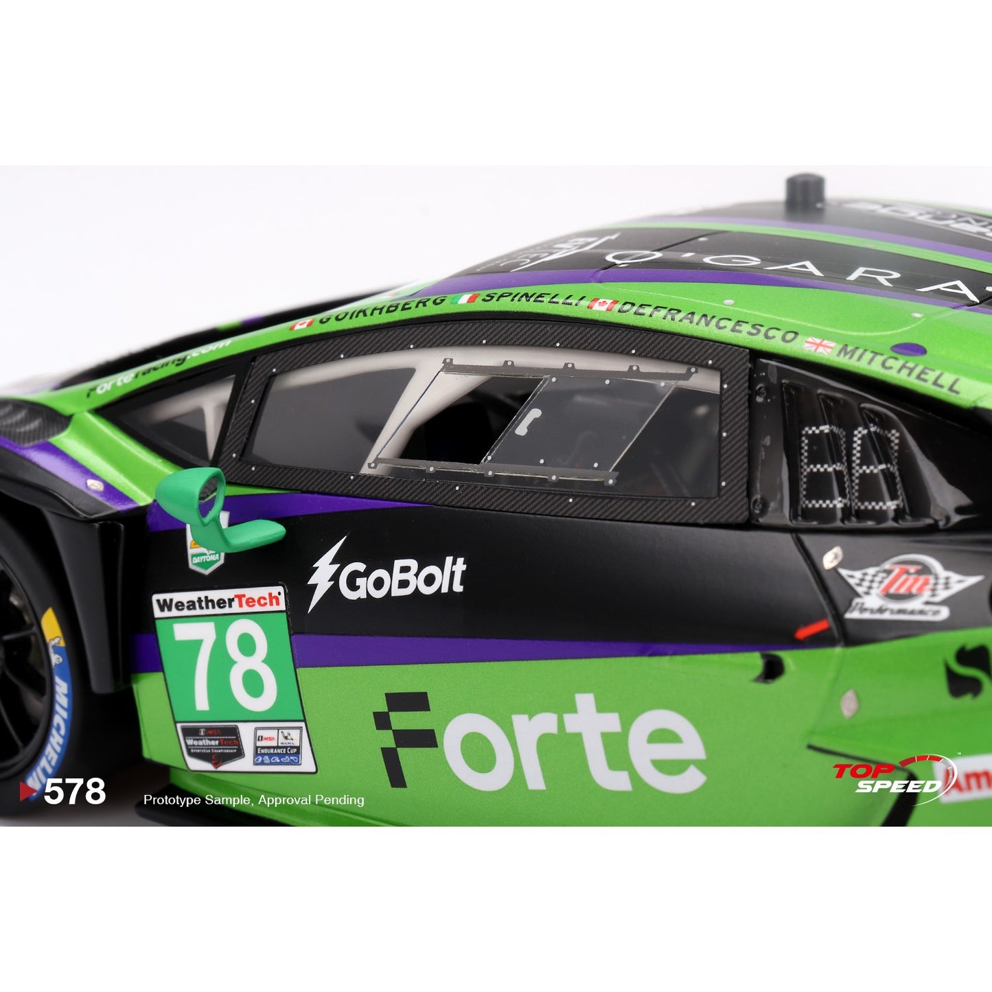1/18 Lamborghini Huracán GT3 EVO2 #78 Forte Racing 2024 Rolex 24
