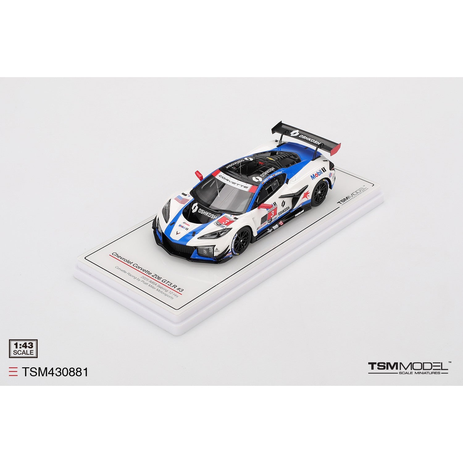 Chevrolet Corvette Z06 GT3.R 3 12 Heures de Sebring 2024 Truescale Chevrolet Corvette Z06 GT3.R 3 12 Heures de Sebring 2024 Truescale
