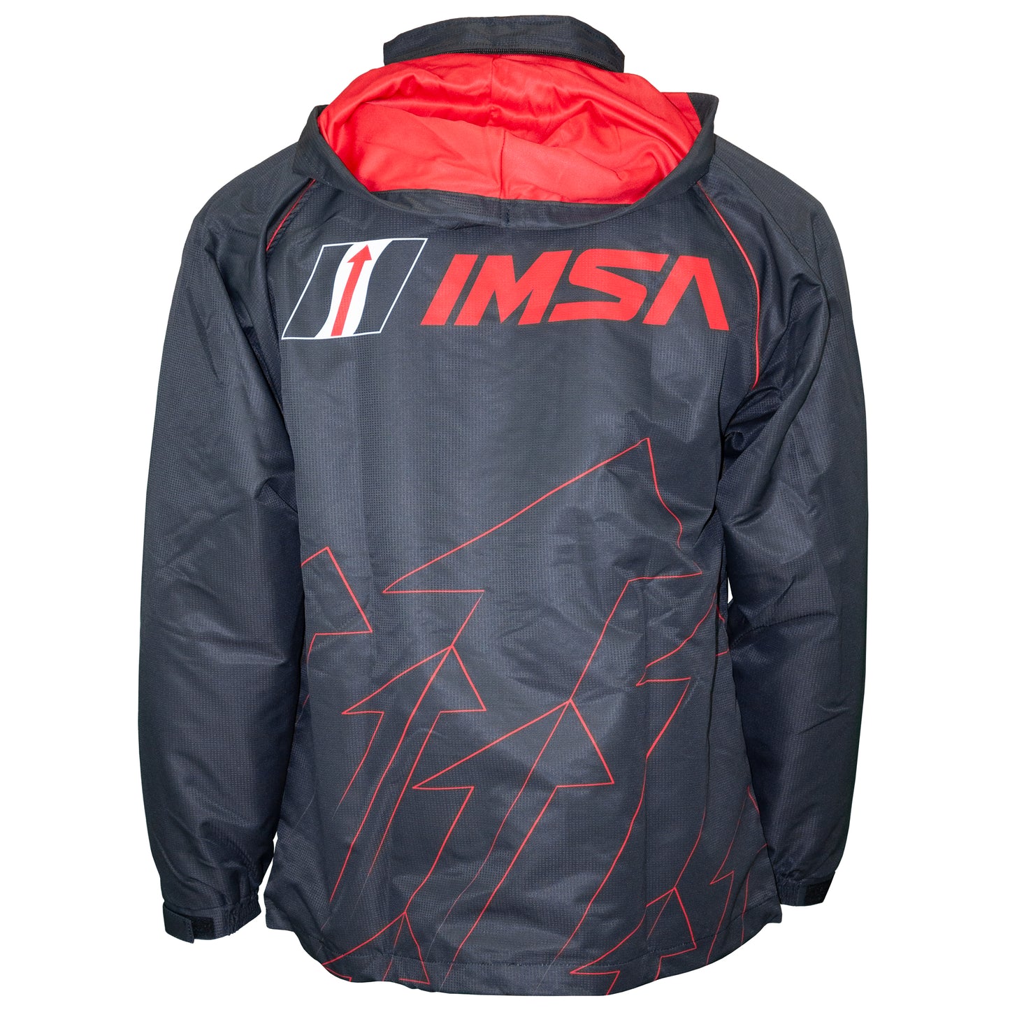 IMSA Hooded Windbreaker - Black/Red