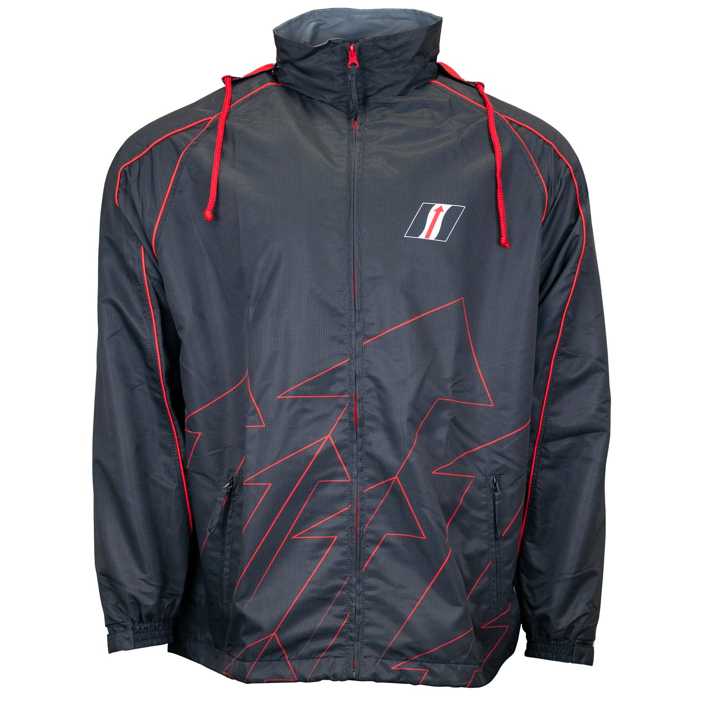 IMSA Hooded Windbreaker - Black/Red