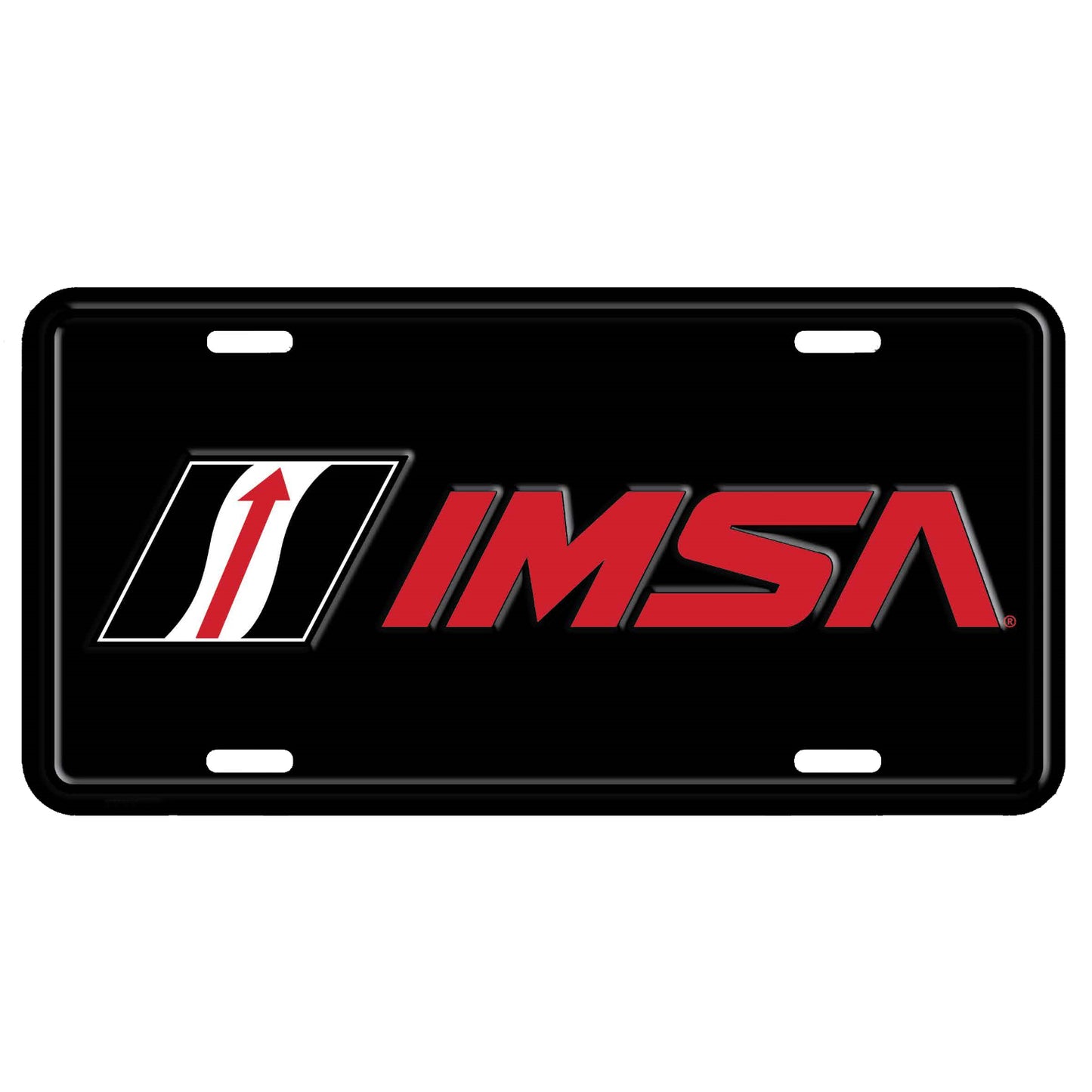 IMSA Embossed License Plate - Black Aluminium