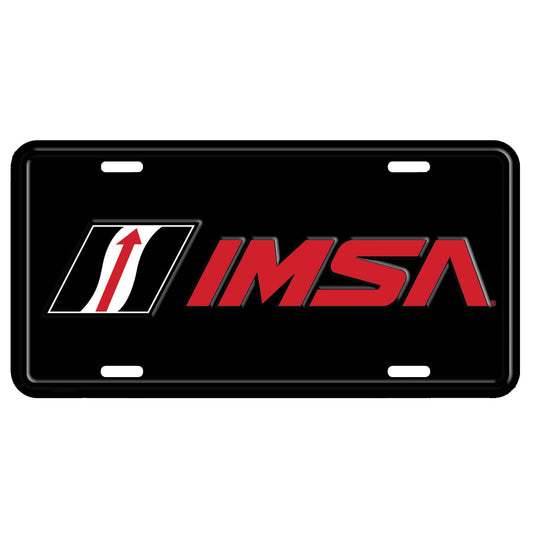 IMSA Embossed License Plate - Black Aluminium