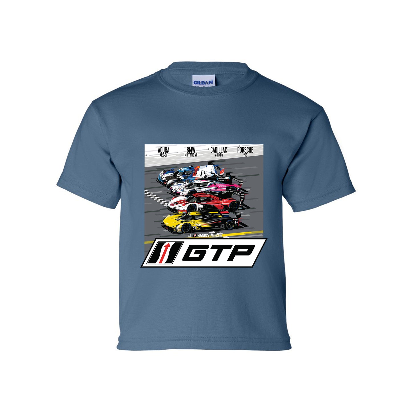 GTP Cars Youth Tee - Indigo Blue