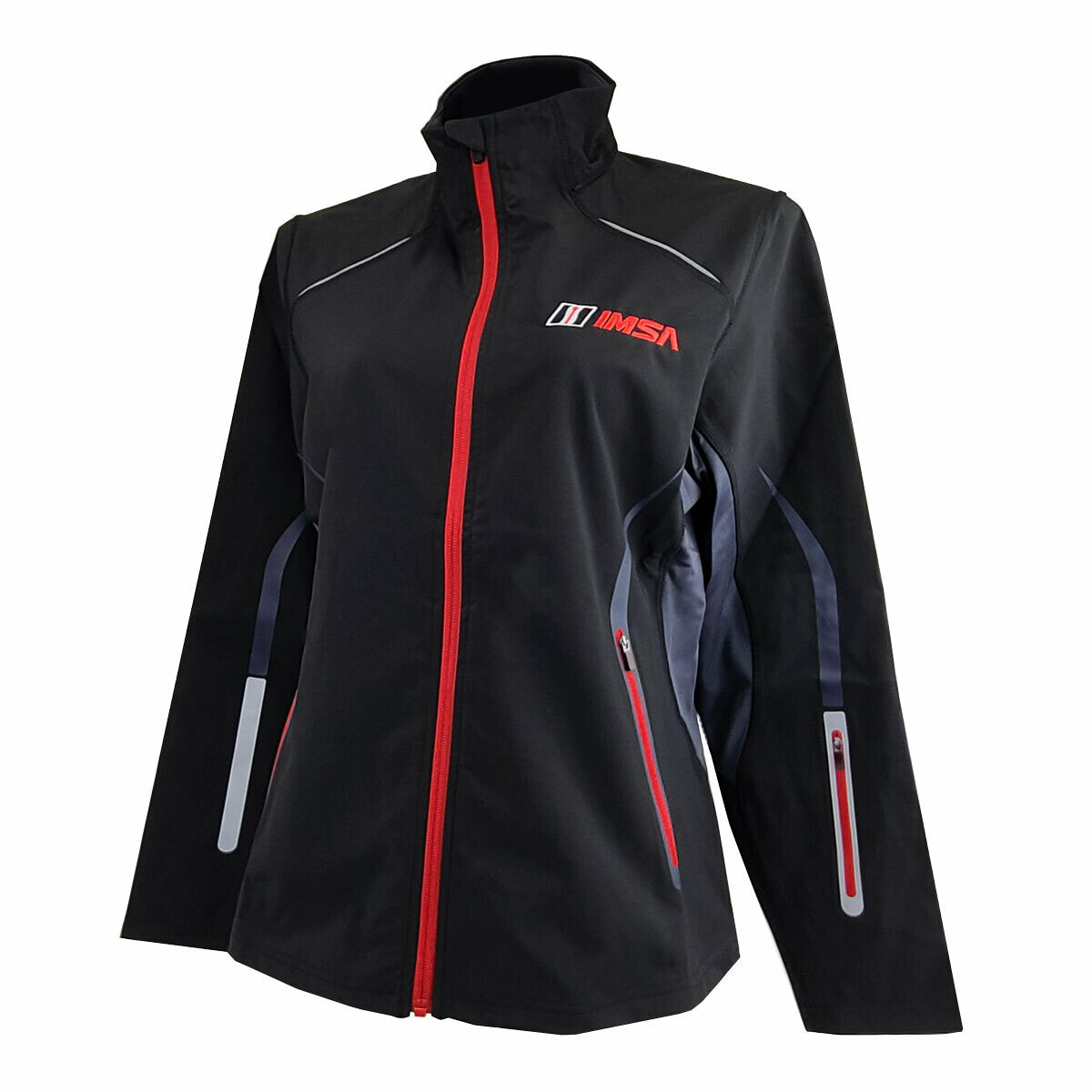 IMSA Ladies Pursuit Jacket-Black/Red/Silver
