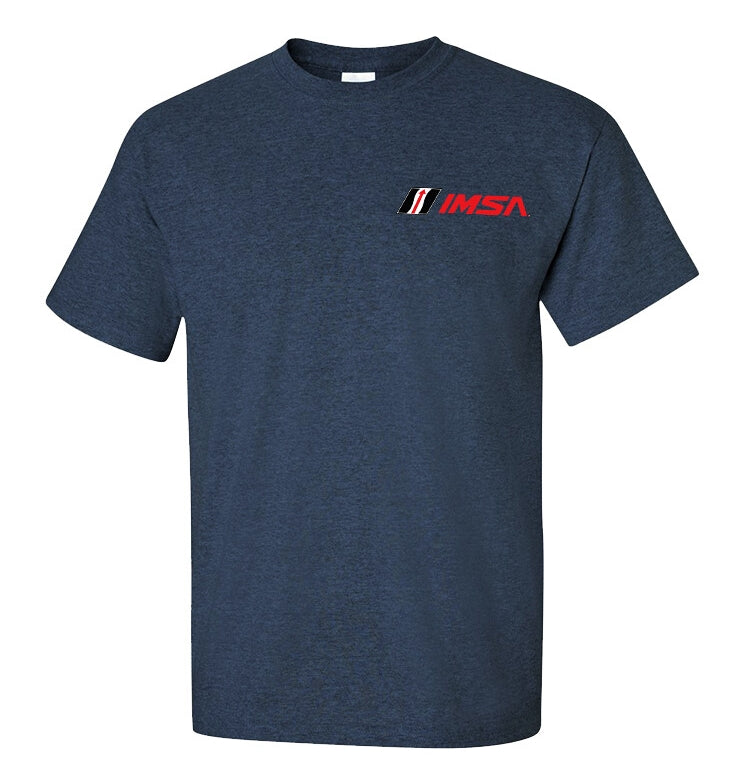 IMSA Left Chest Logo Tee - Heather Indigo