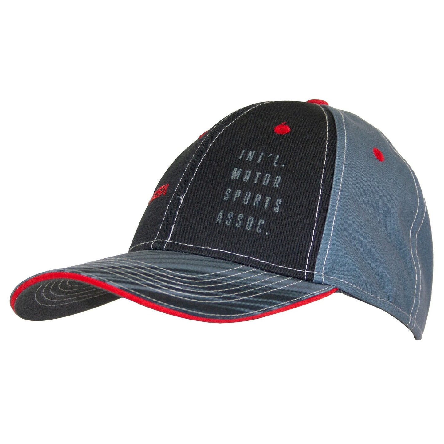 International lMSA Hat-Blk/Grey/Red