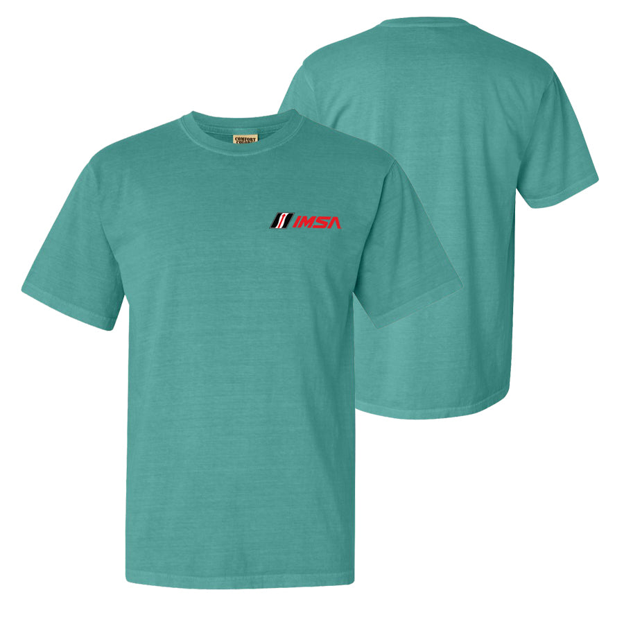 IMSA Logo Left Chest Tee - Seafoam Comfort Color