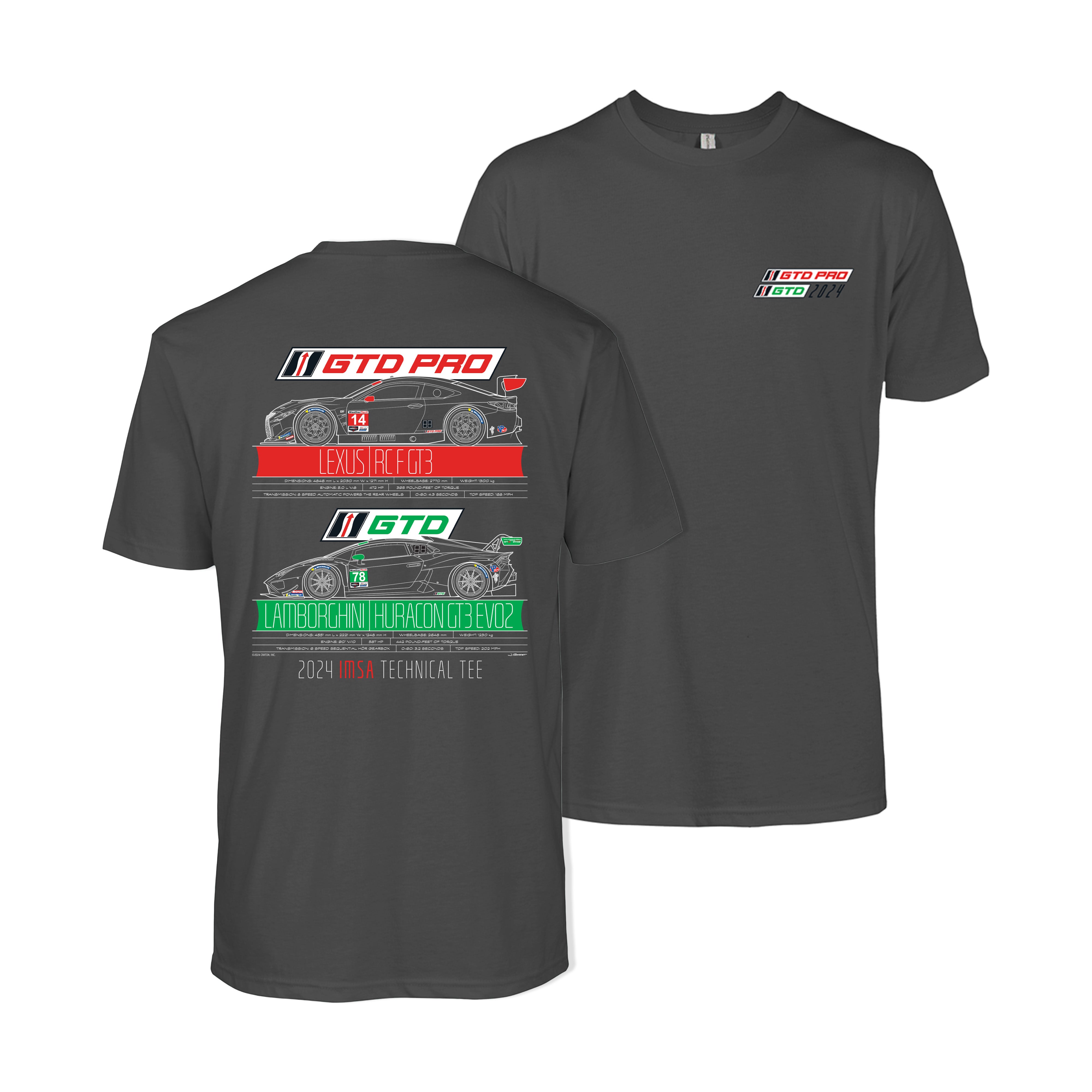 2024 GTD Technical Tee Charcoal Team IMSA   2024 GTD Technical Tee Charcoal 