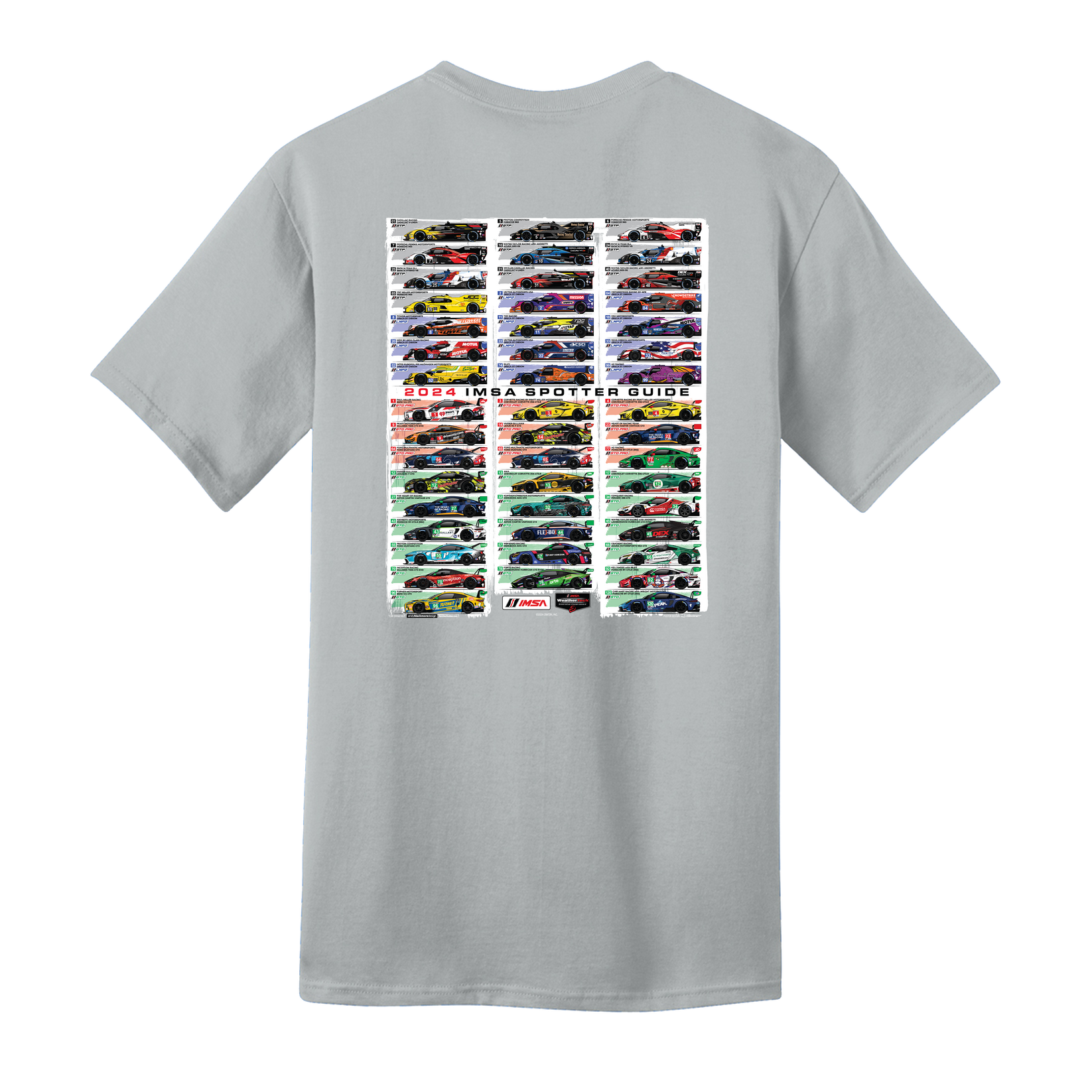 2024 IMSA Spotter Guide Tee Silver Team IMSA