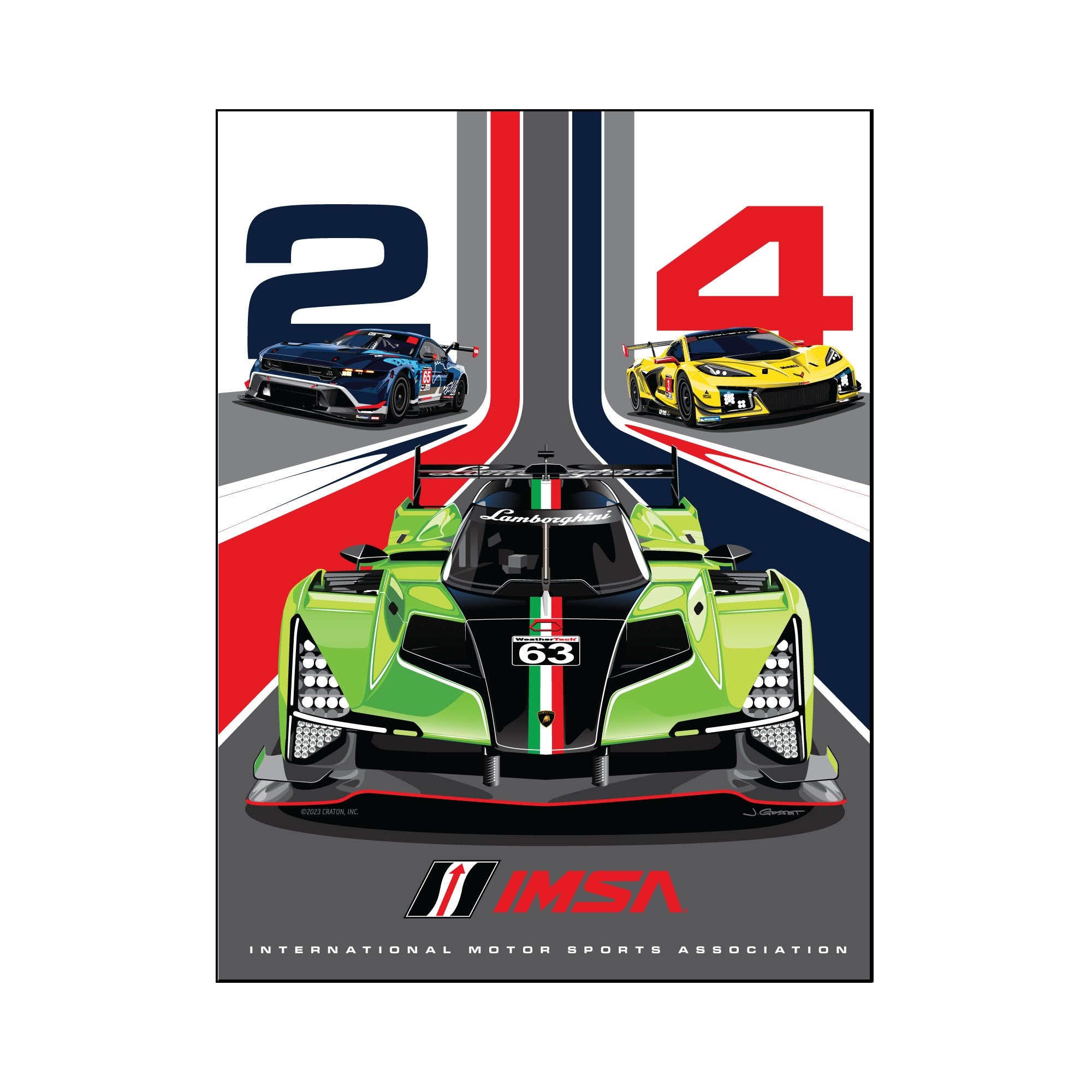 2024 IMSA Cars Poster Team IMSA