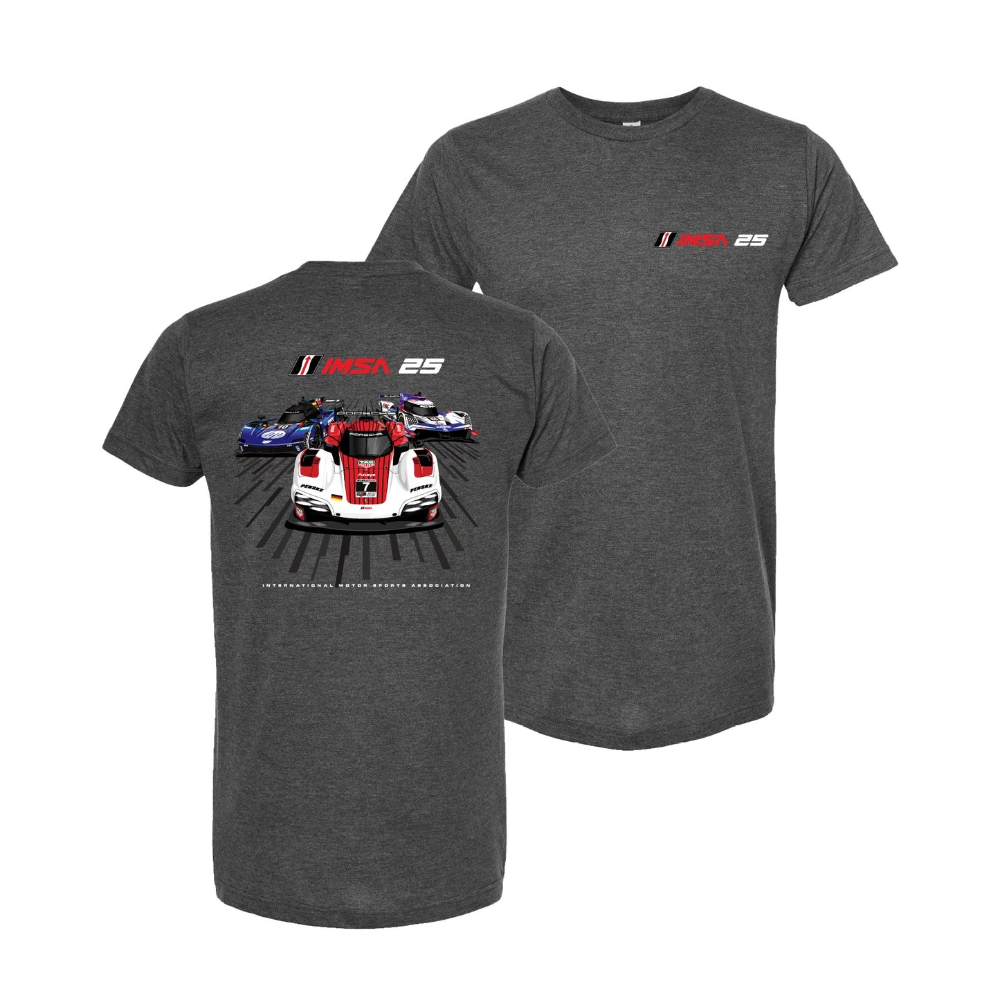 2025 GTP Cars Tee - Heather Charcoal