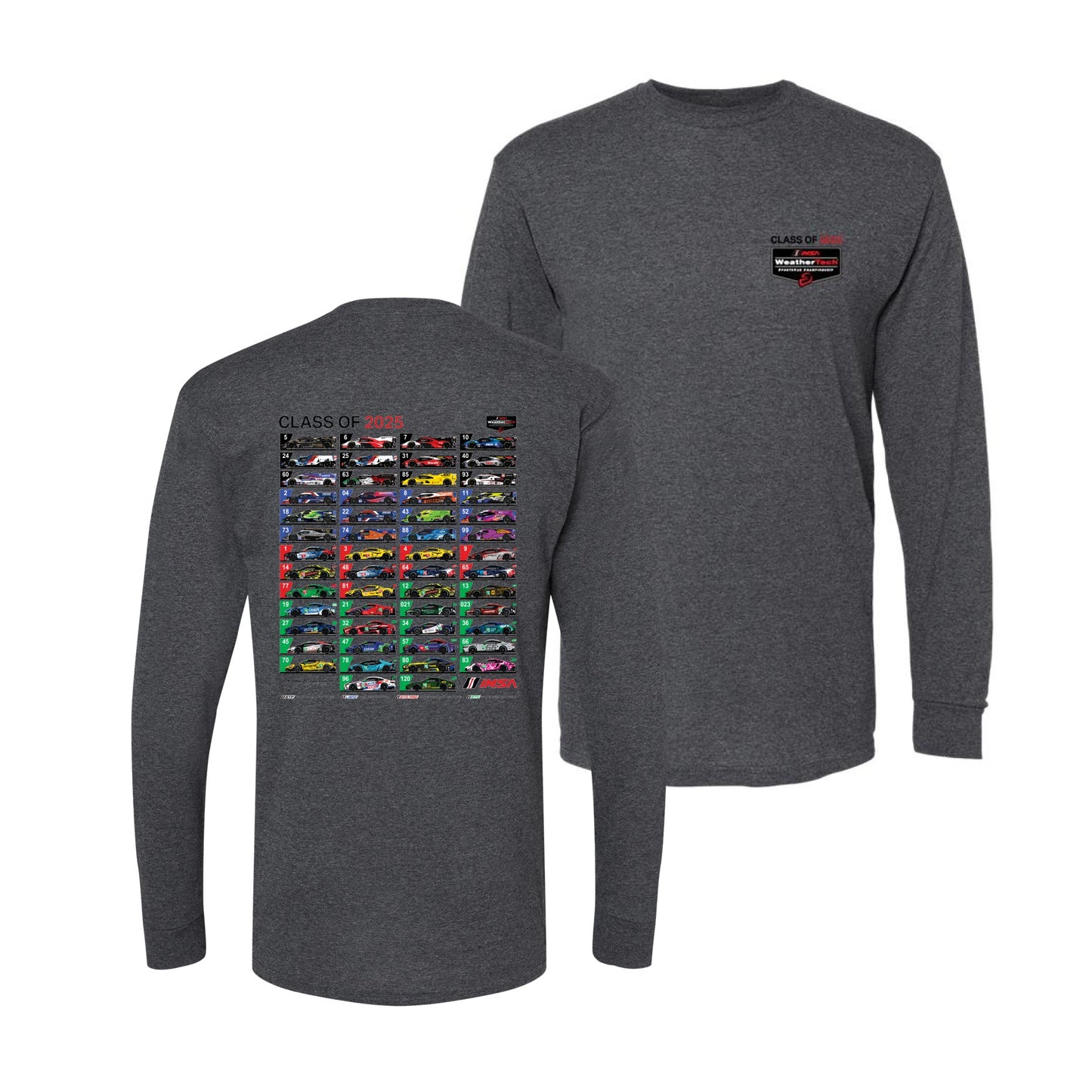 2025 IMSA Long Sleeve Spotter Guide Tee - Dark Heather