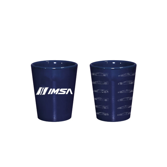 IMSA Cars Outline Shot Glass - Blue