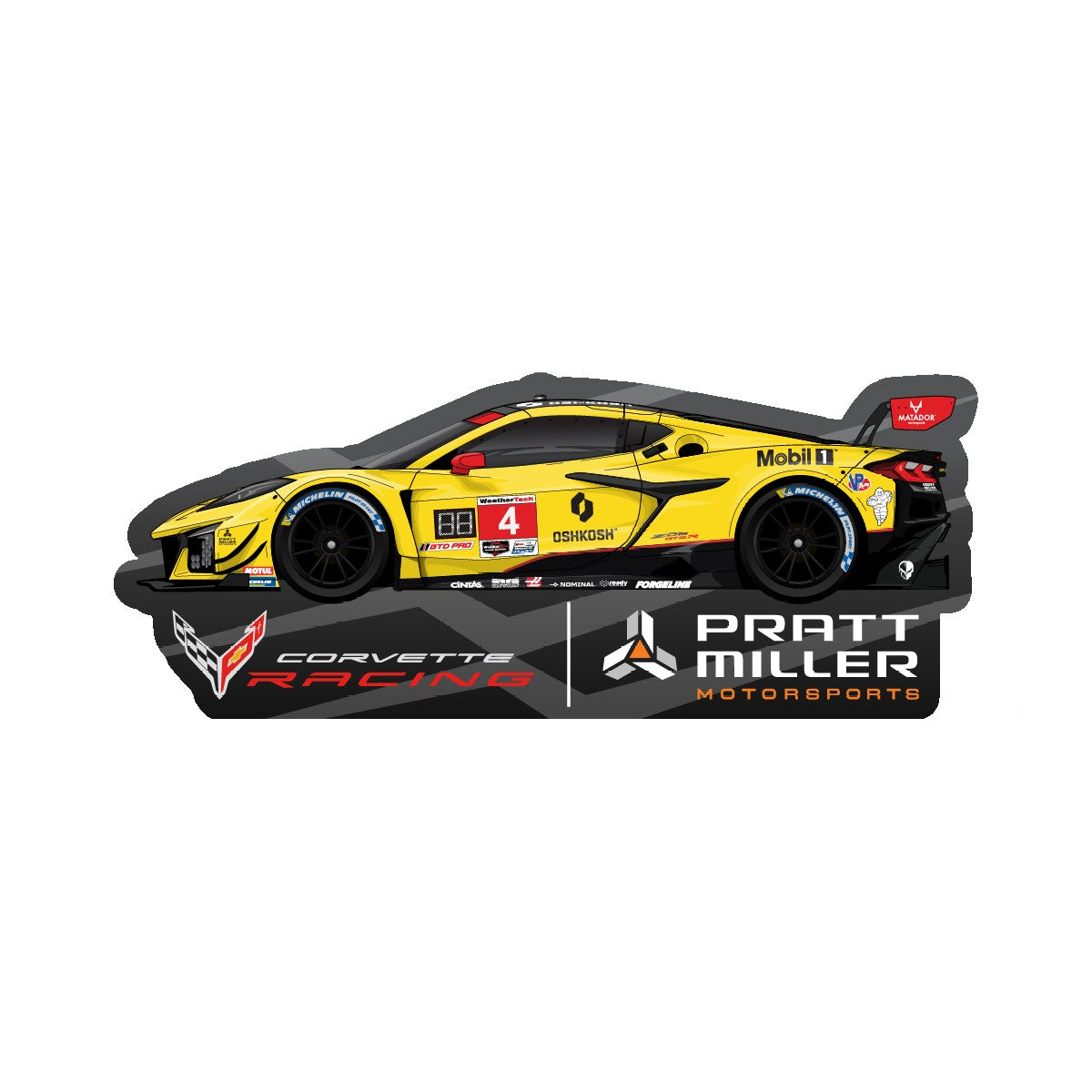 Corvette Racing #4 Car Magnet