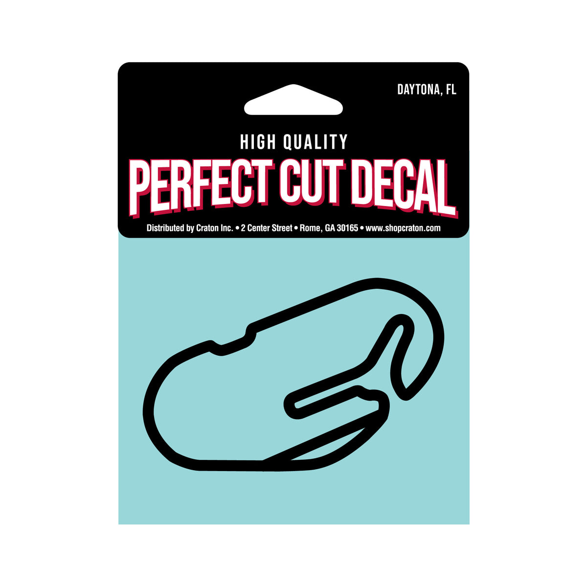 Daytona International Raceway Track Outline Black