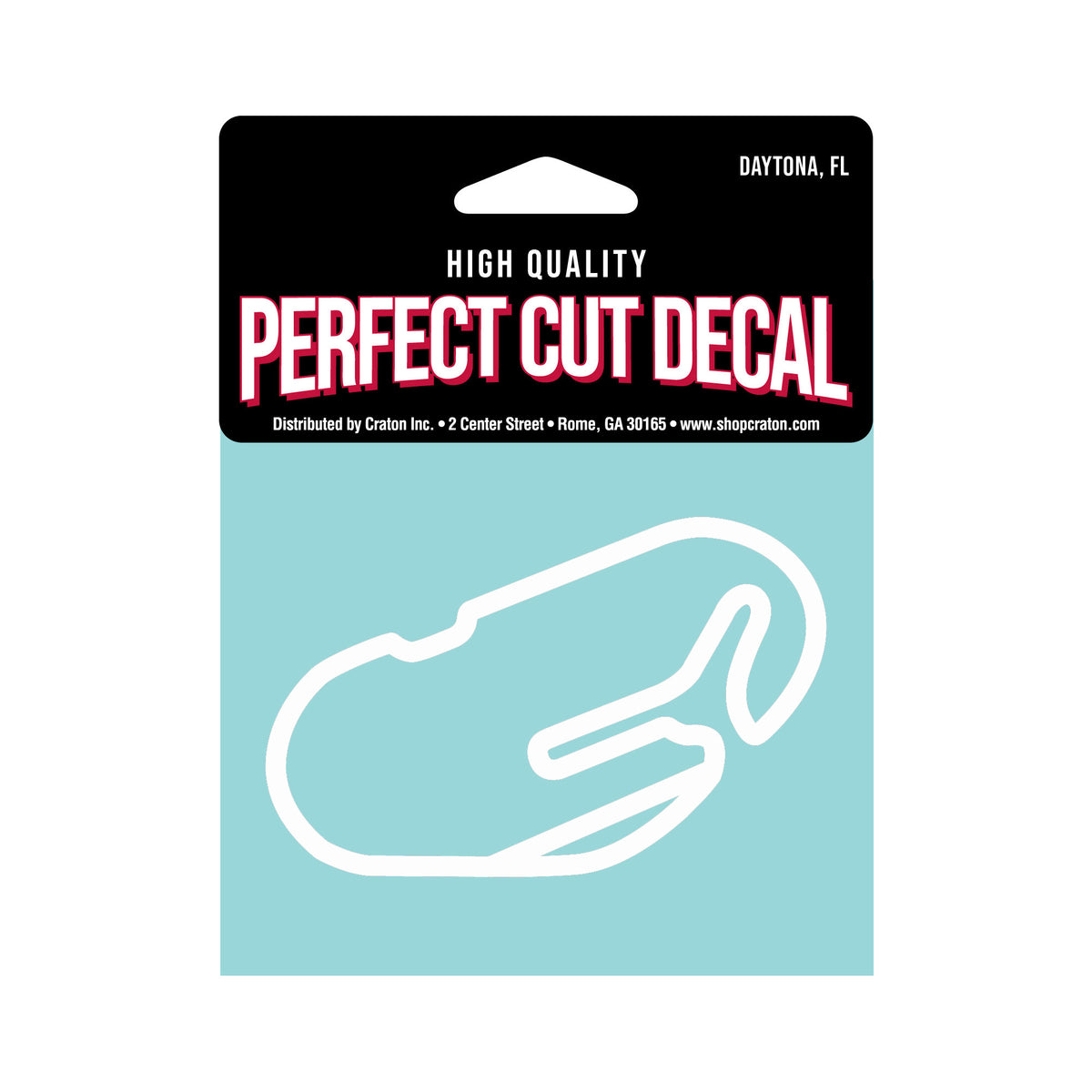 Daytona International Raceway Track Outline White