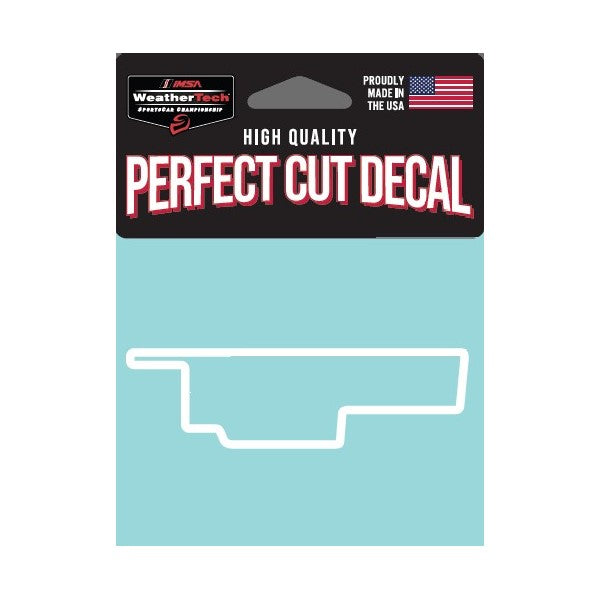 Detroit Track Outline Decal - White