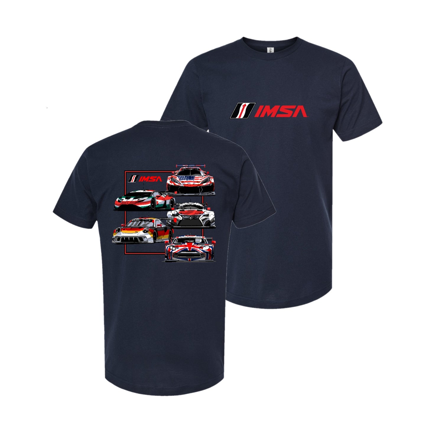 IMSA Flag Cars Tee - Navy