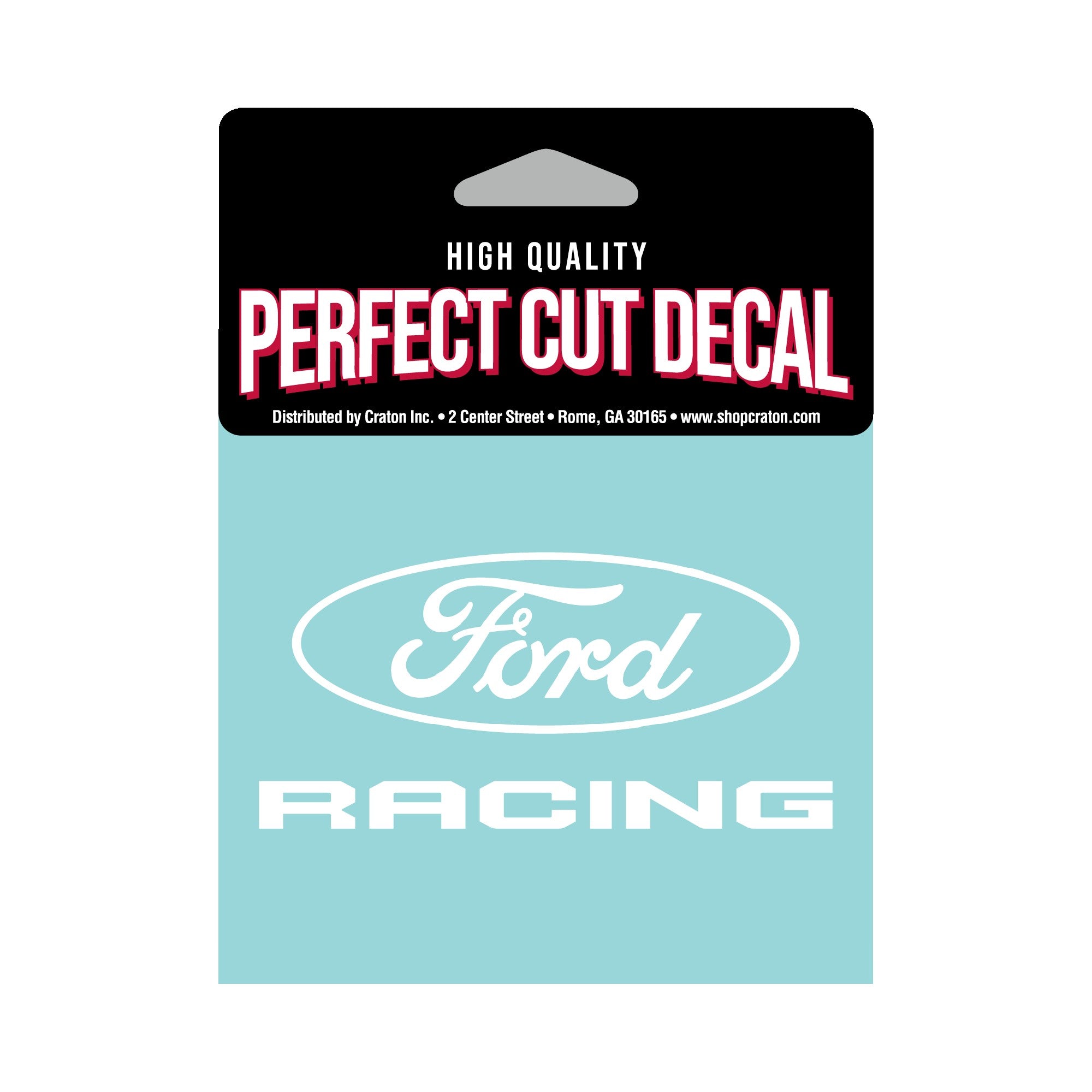Ford Racing Logo Decal - White