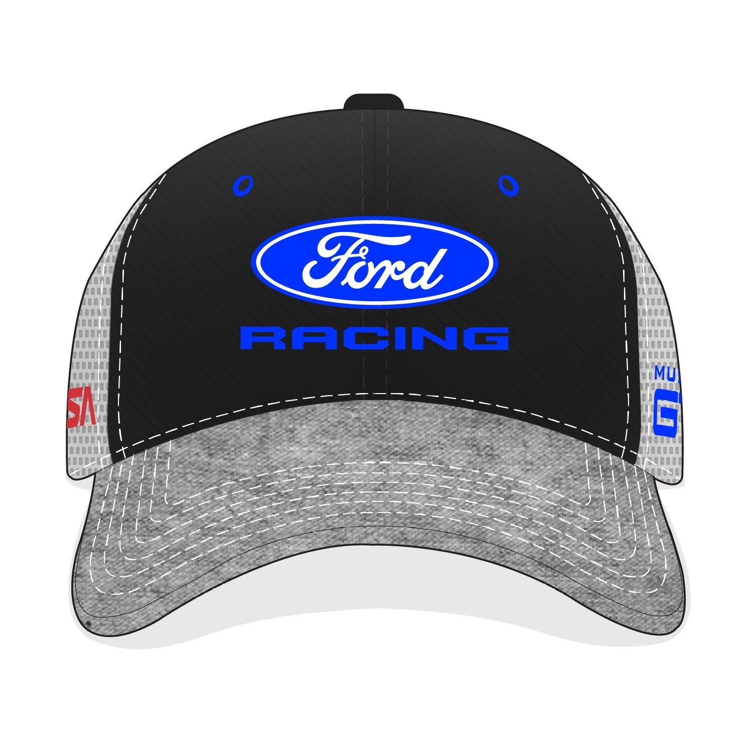 Ford Racing Trucker Hat - Black/Grey/White