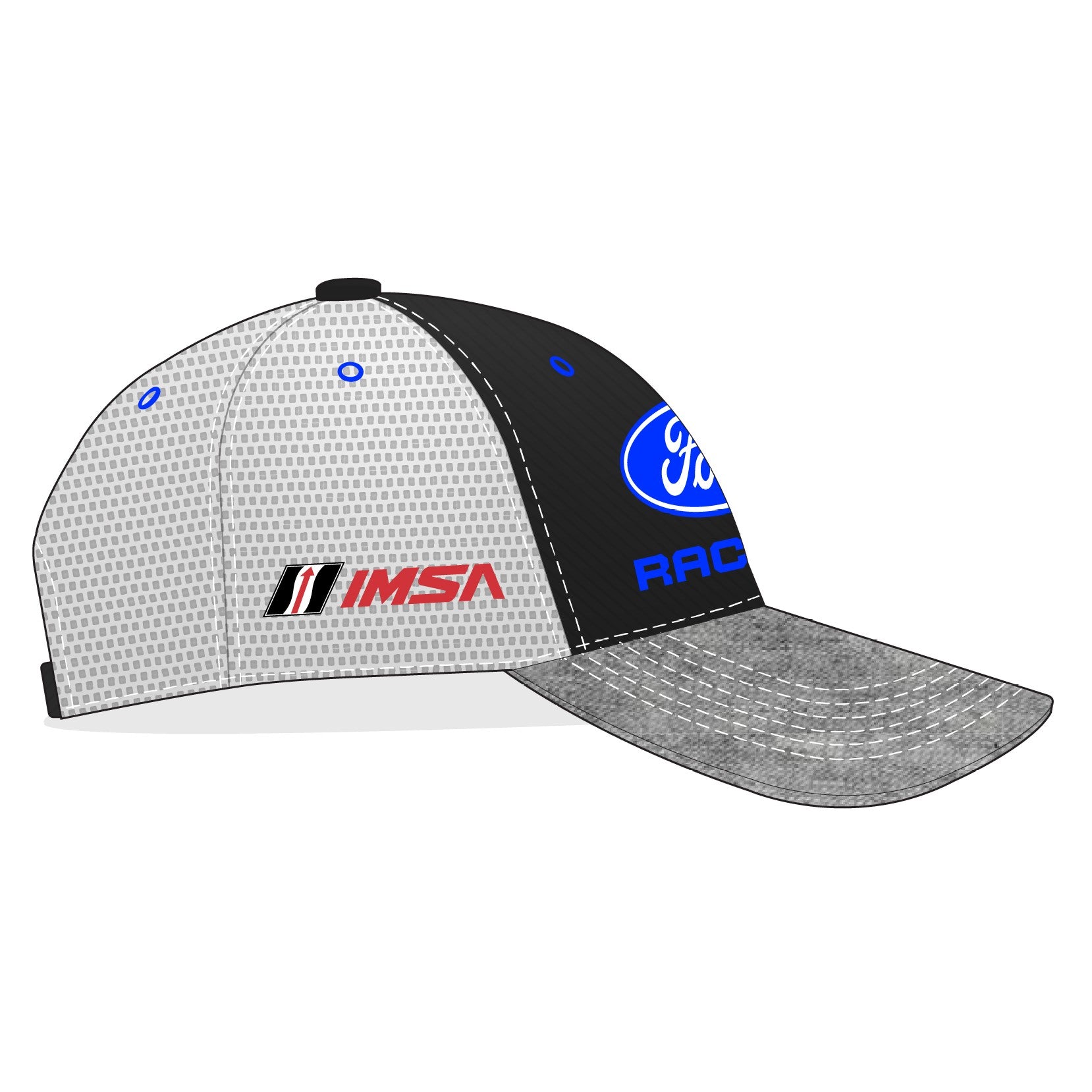 Ford Racing Trucker Hat - Black/Grey/White