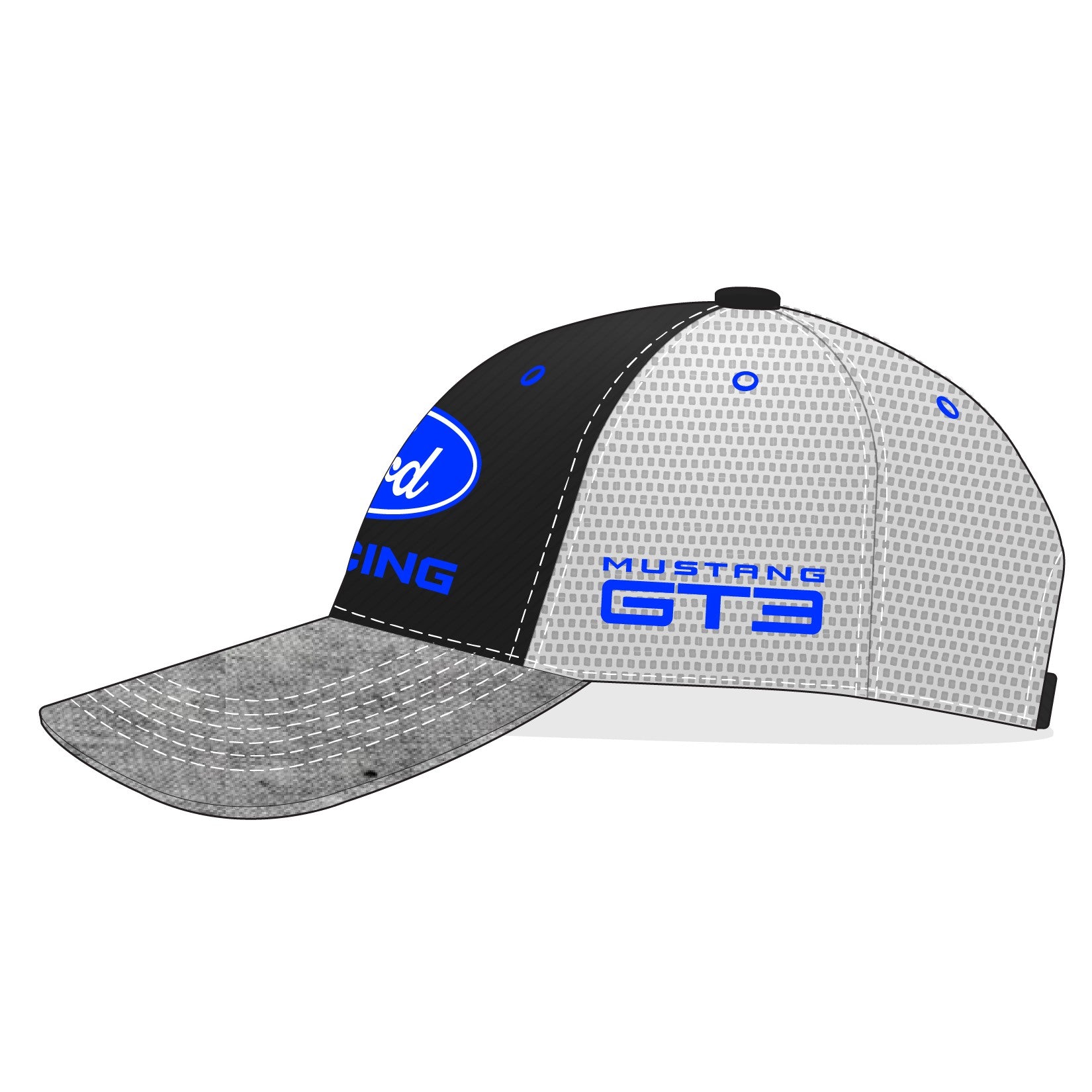Ford Racing Trucker Hat - Black/Grey/White