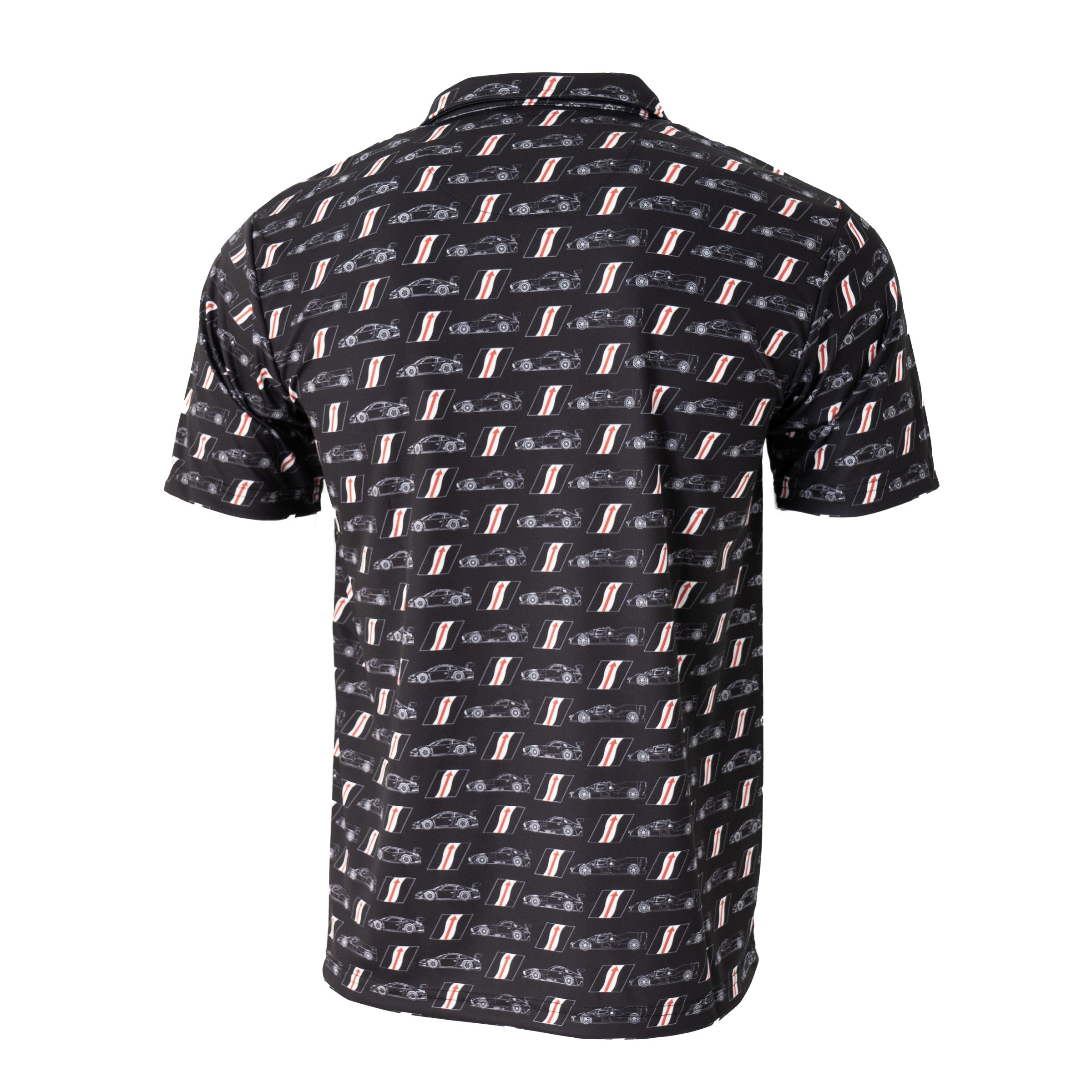 IMSA Apex and Cars Printed Polo - Black