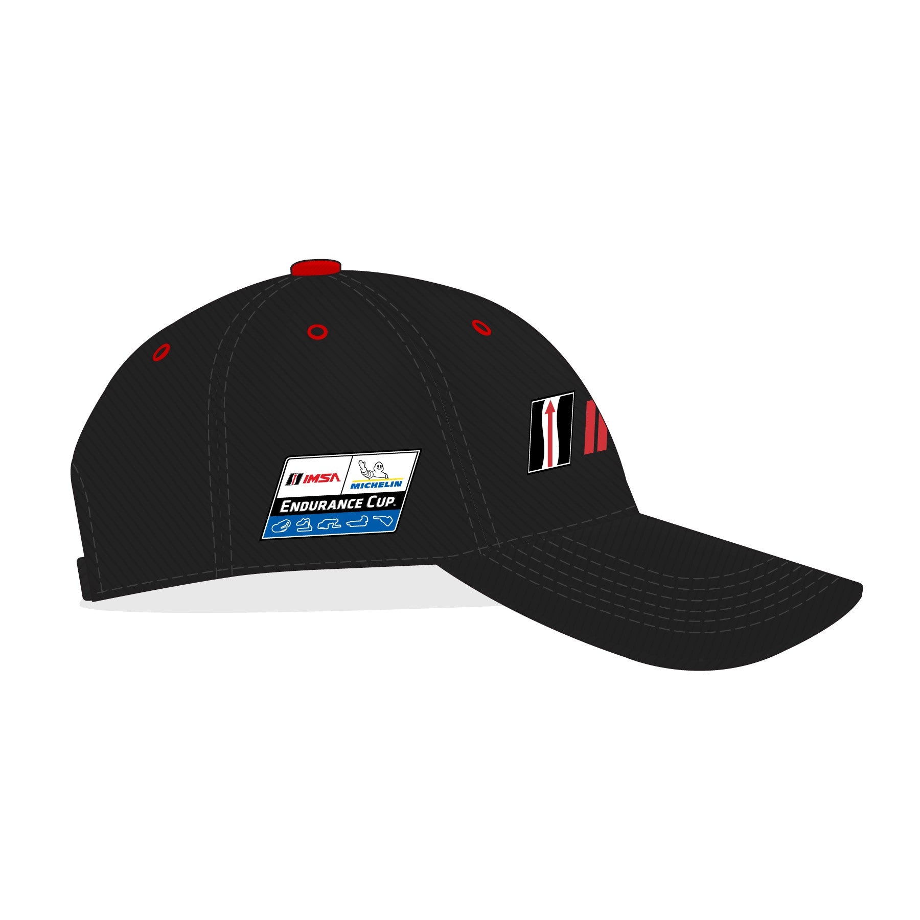 IMSA Dad Hat with Side Patches - Black