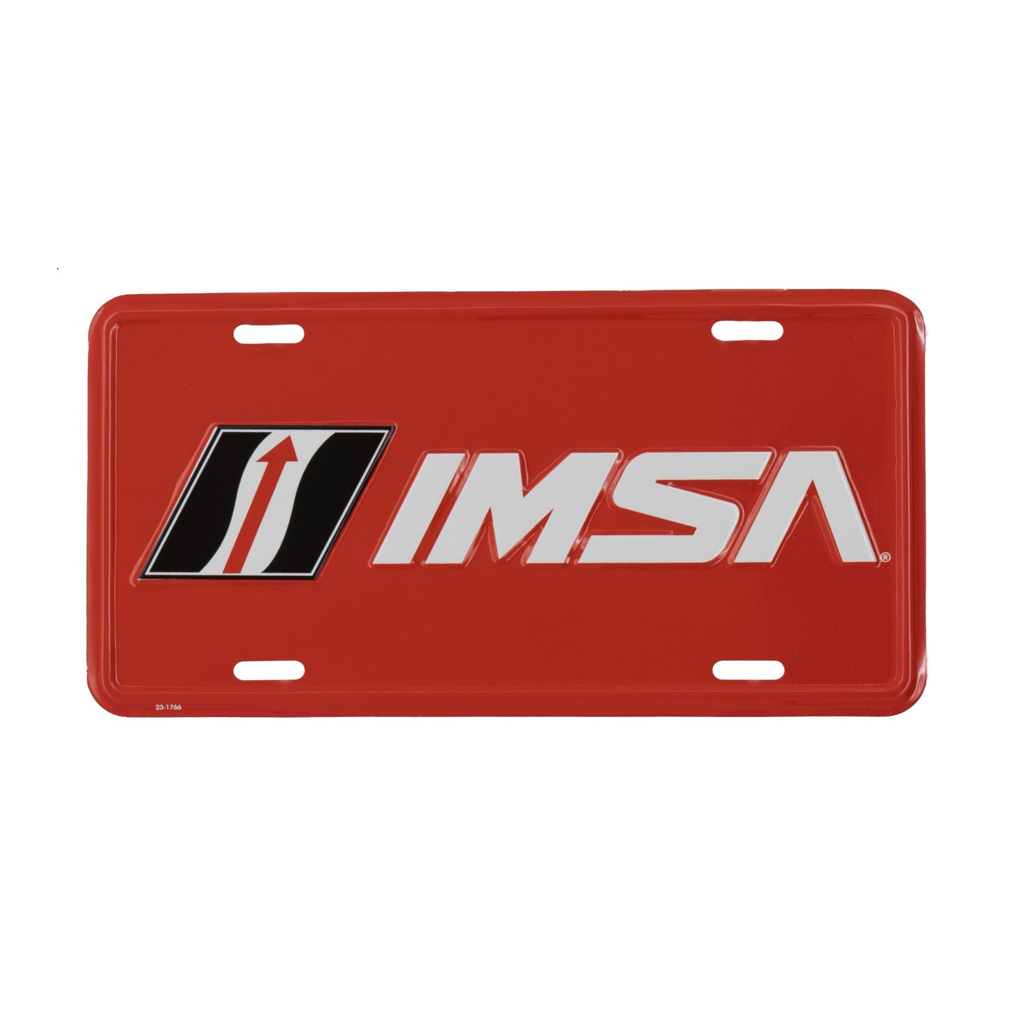 IMSA Embossed License Plate - Red