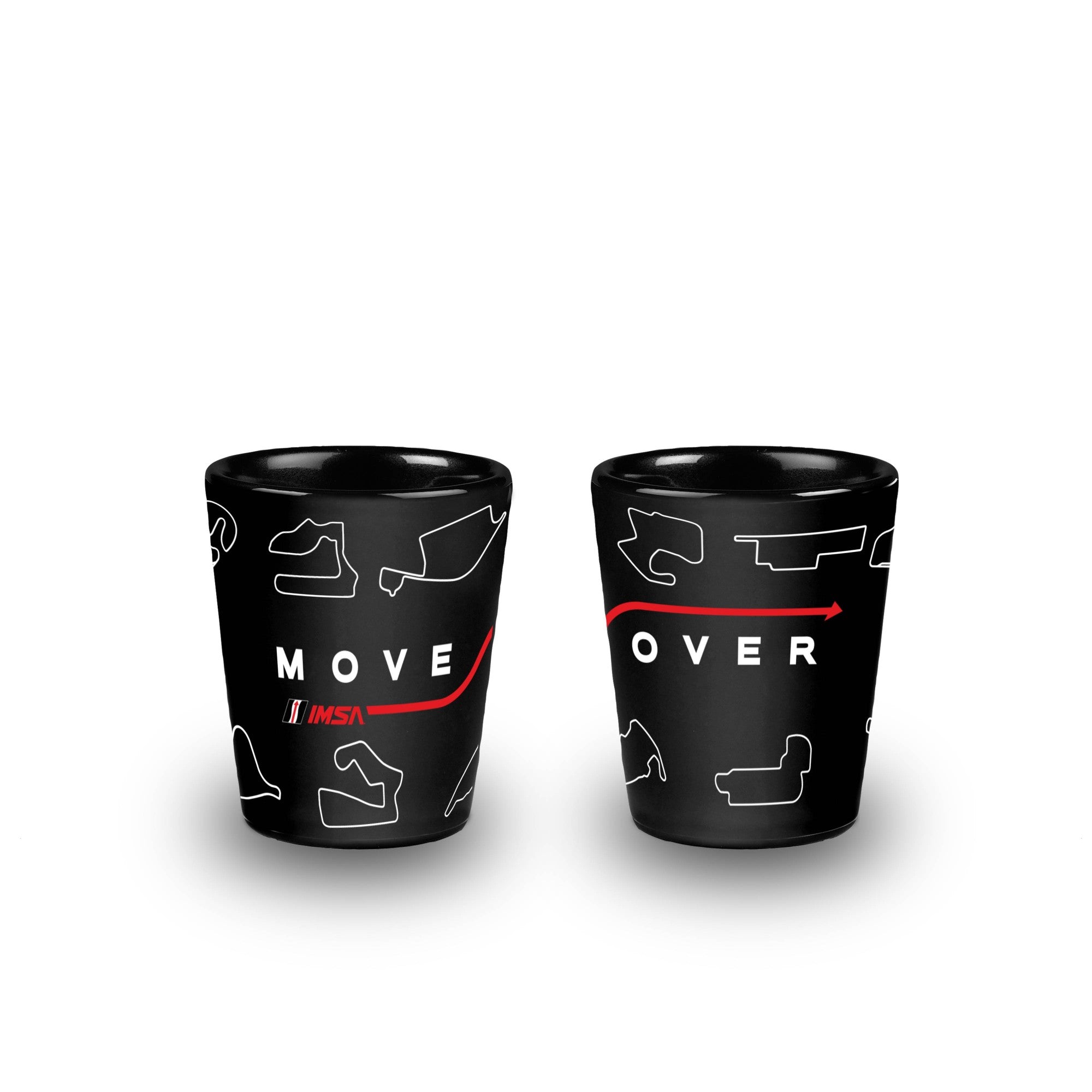 IMSA Move Over Track Outline Shot Glass