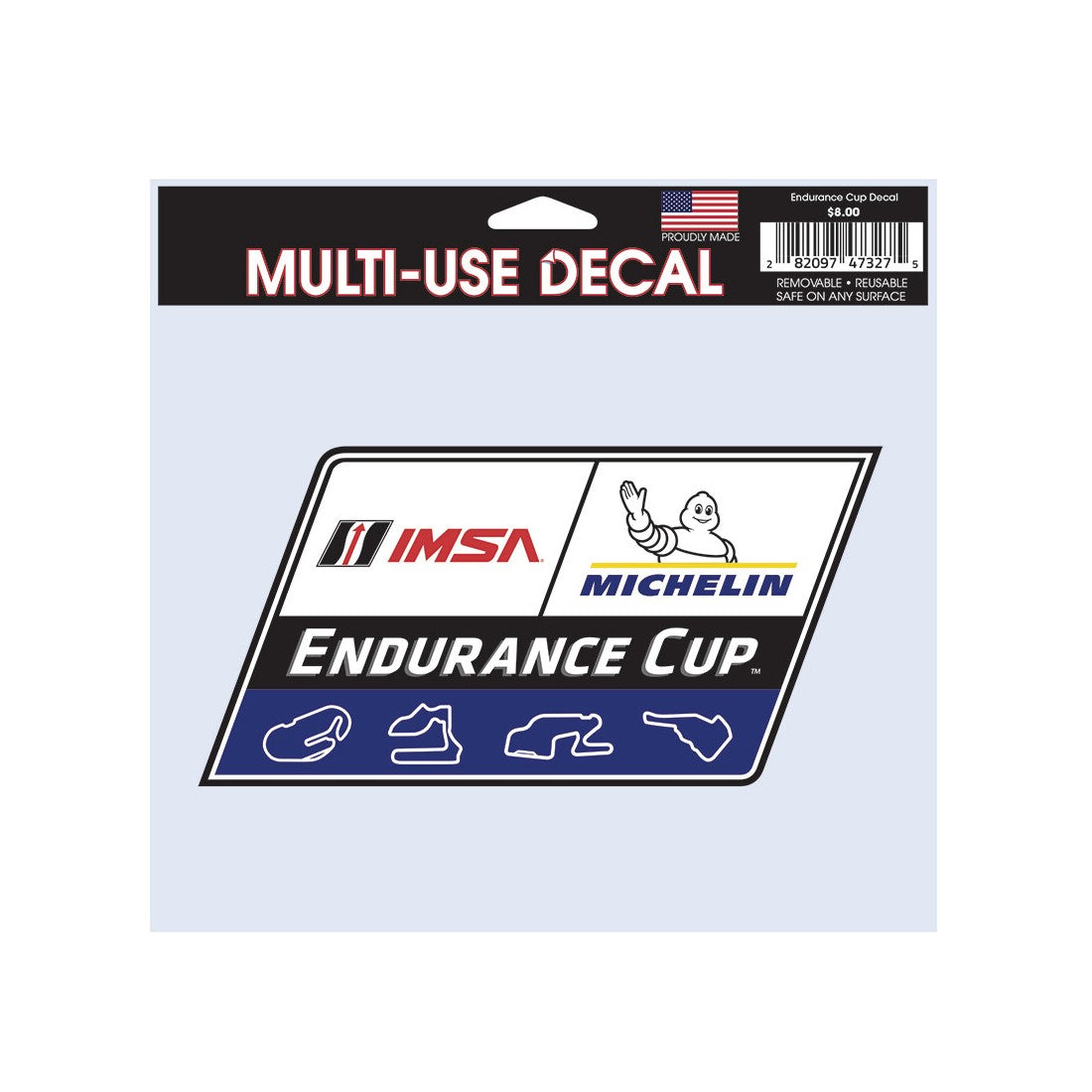 IMSA Endurance Cup Decal - Clear  back