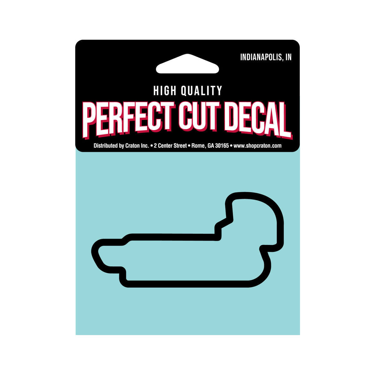Indianapolis Motor Speedway Track Outline Black