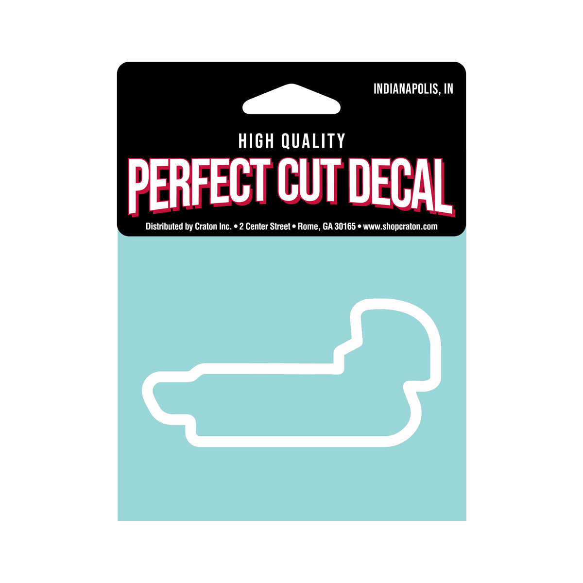 Indianapolis Motor Speedway Track Outline White