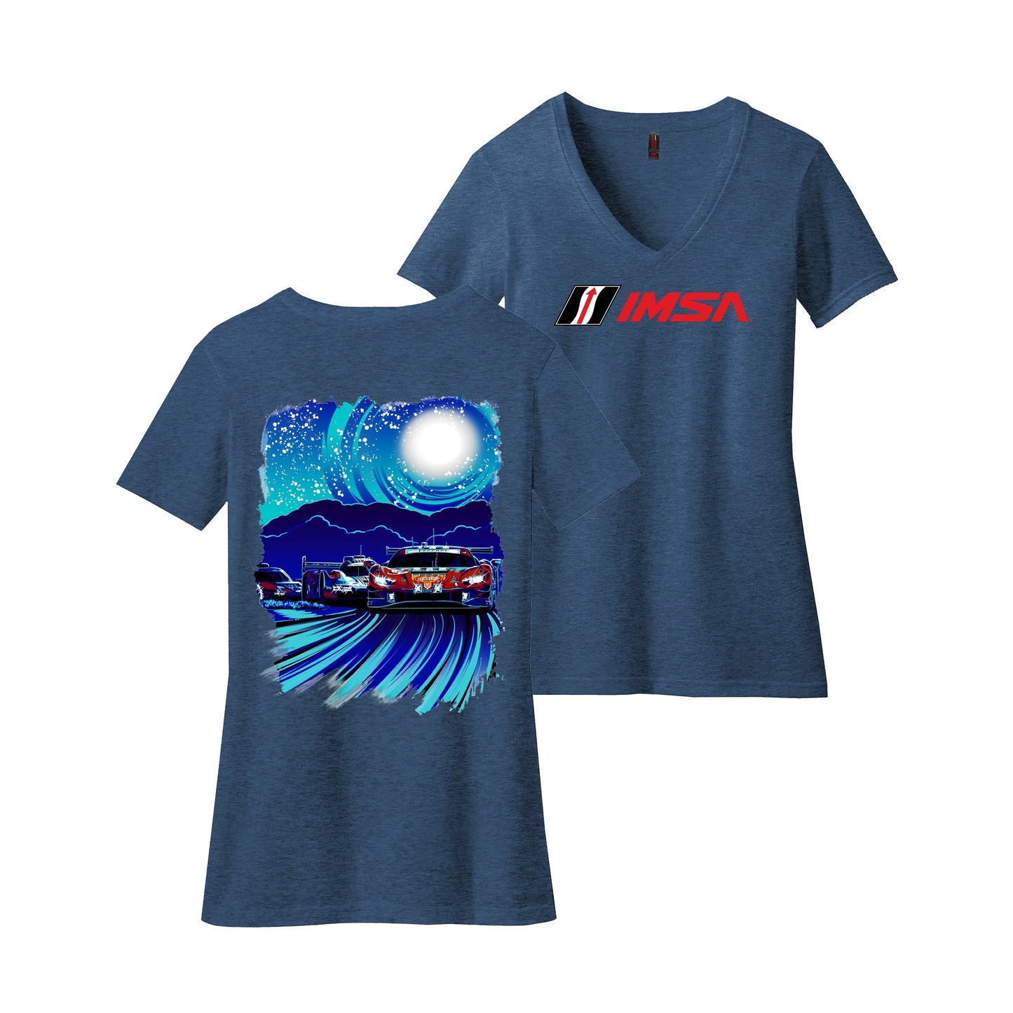 2025 IMSA Ladies V-Neck Tee - Deep Royal