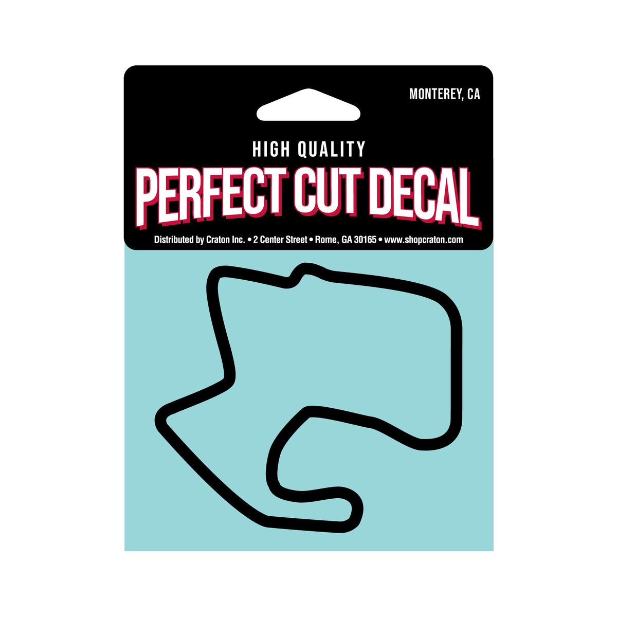 Weathertech Raceway Laguna Seca Track Outline Black