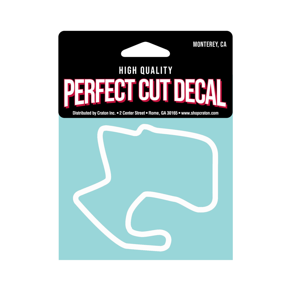 Weathertech Raceway Laguna Seca Track Outline White