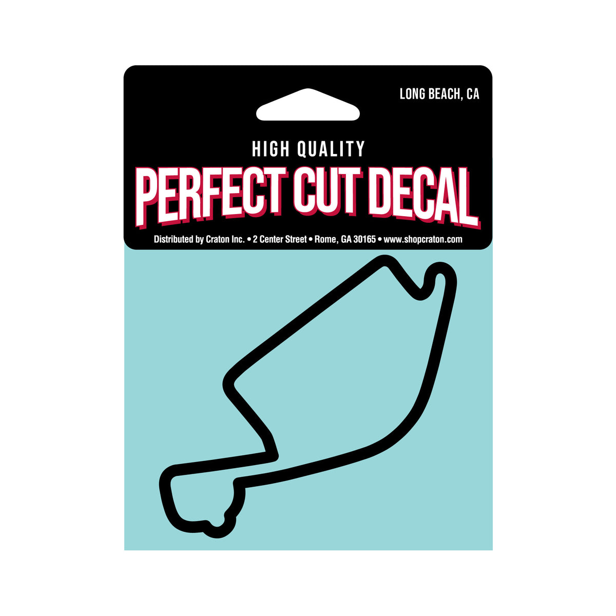 Long Beach Street Circuit Track Outline Black
