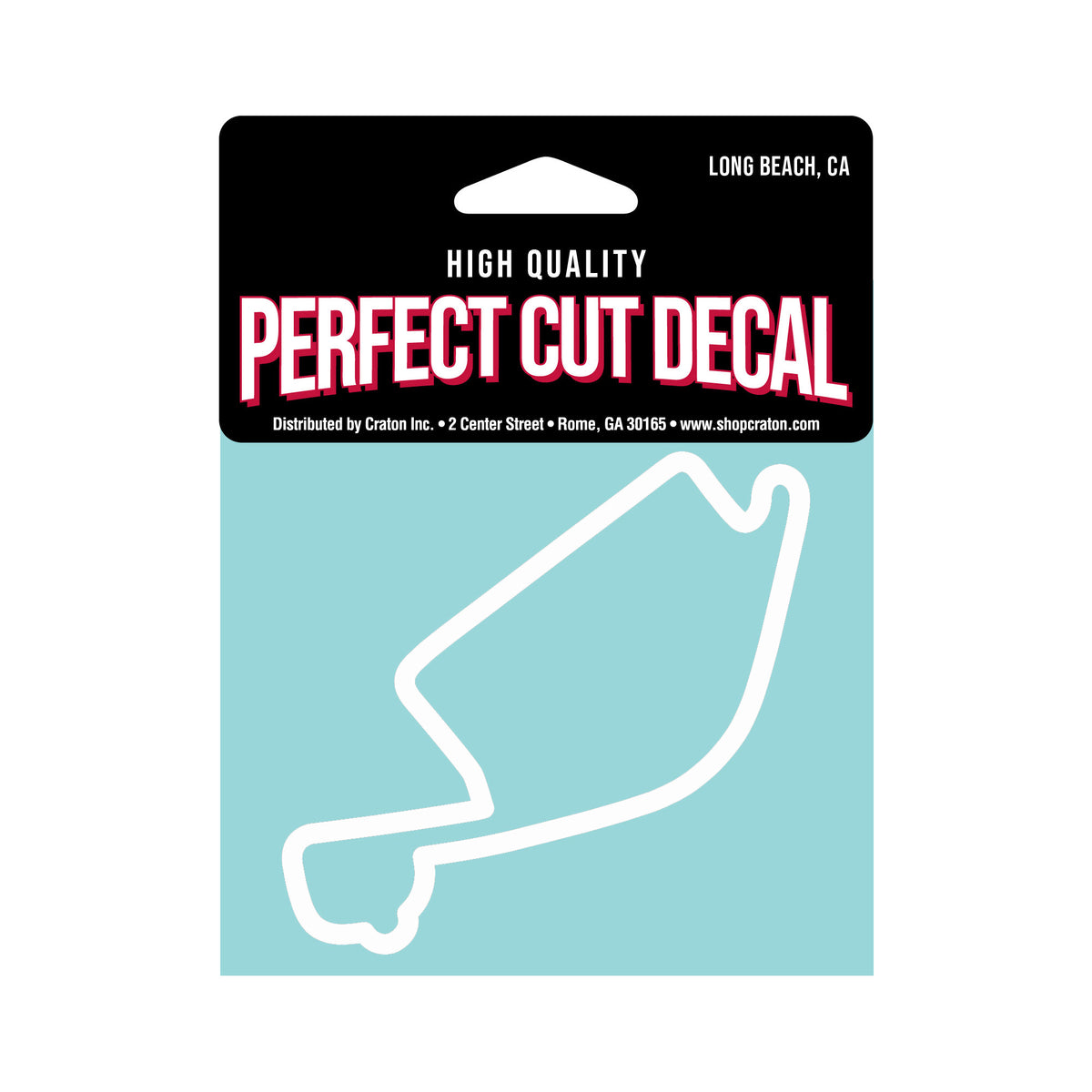 Long Beach Street Circuit Track Outline White
