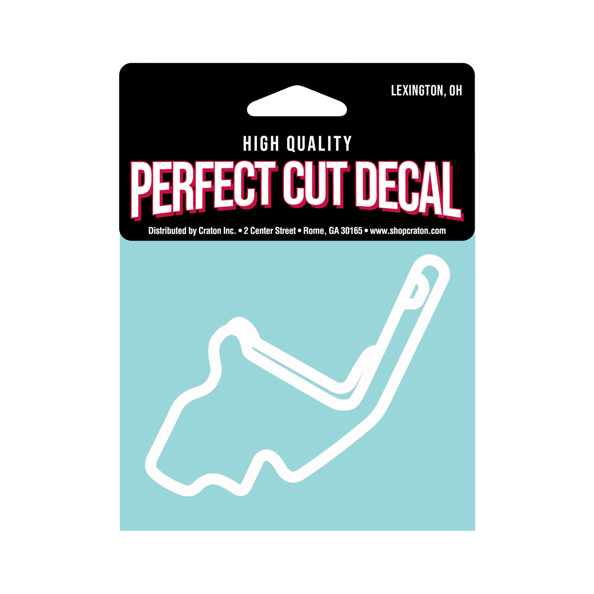 Mid Ohio Sports Car Course Track Outline White