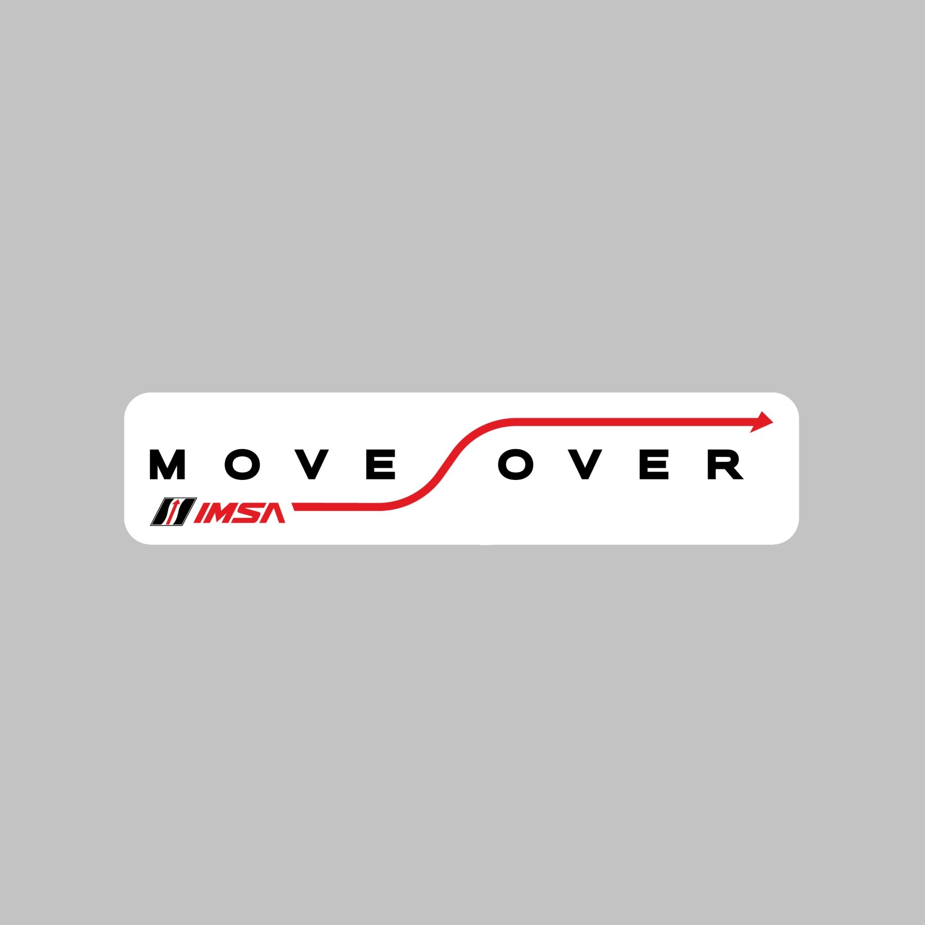 IMSA Move Over Decal - White
